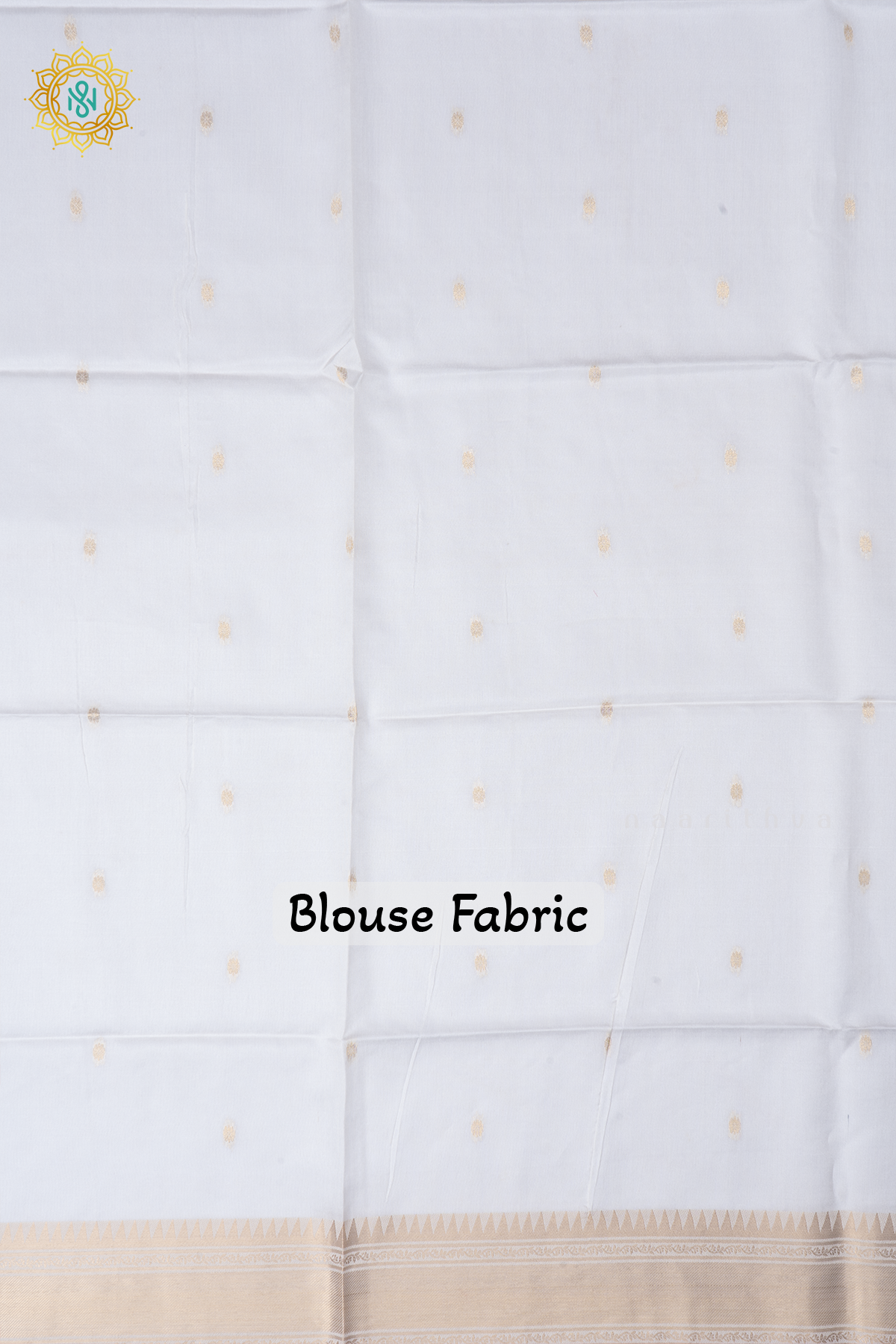 White Semi Tussar Silk Saree Zari Buttas On The Body With Paithani Border & Pallu