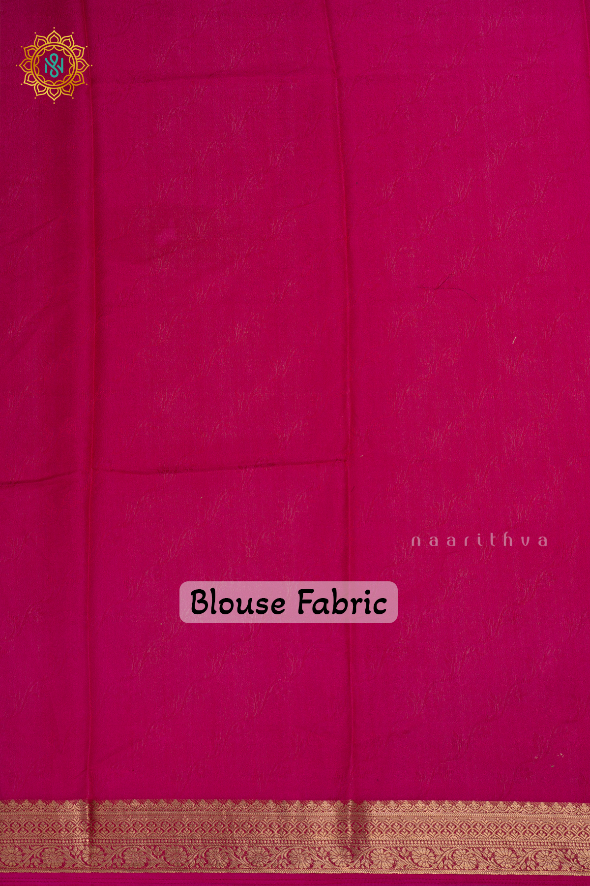 Pink - Semi Georgette Saree Printed Body With Zari Border