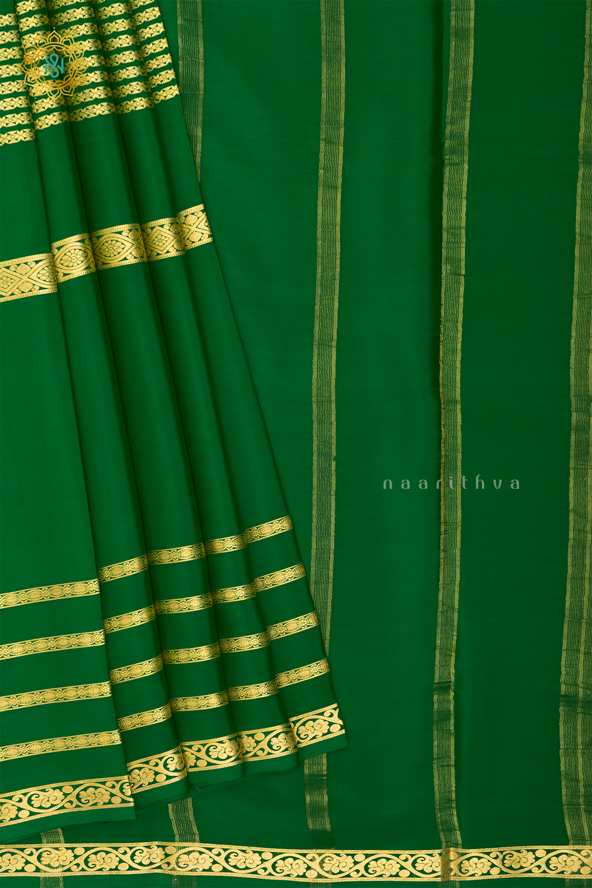 GREEN - PURE MYSORE CREPE SILK