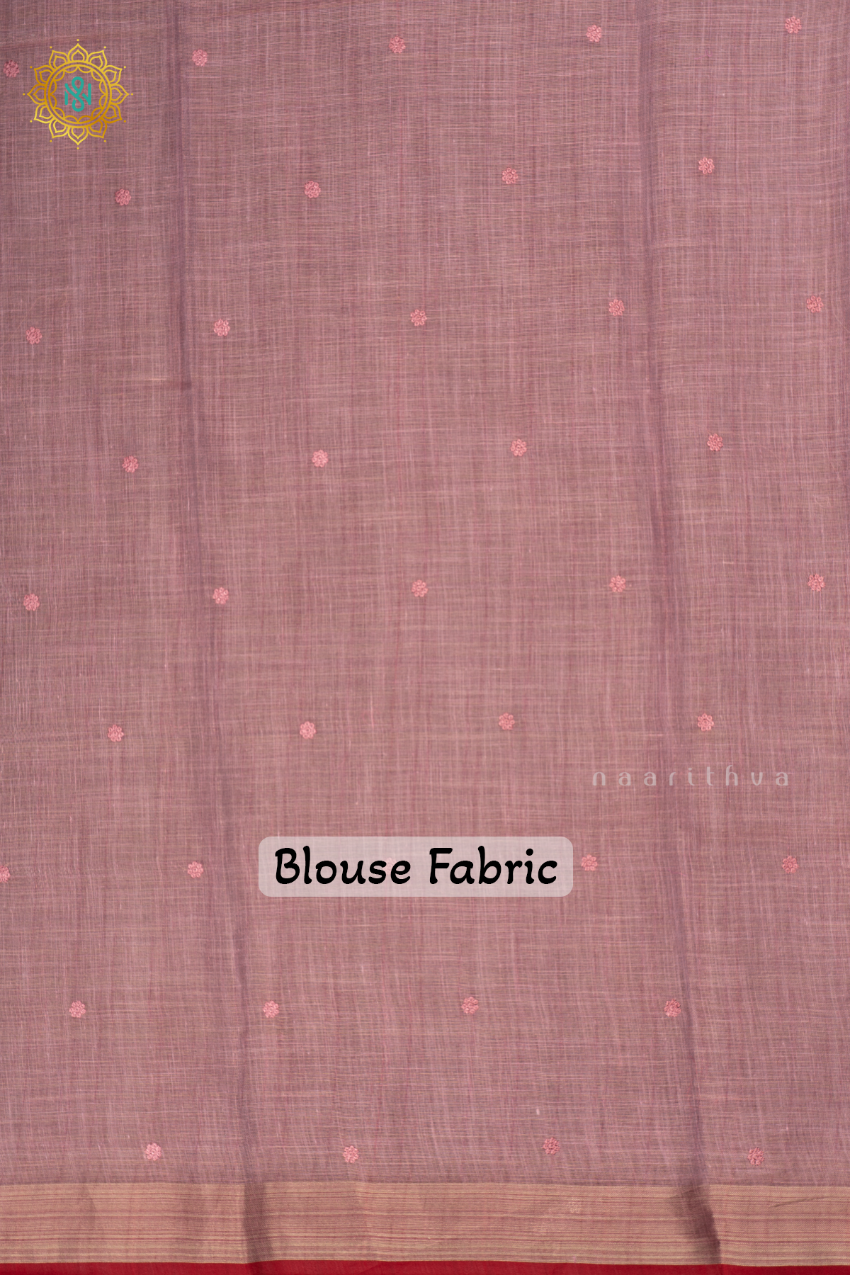 Light Pink - Linen Tissue Saree Allover Thread Work Buttas with Tissue Border