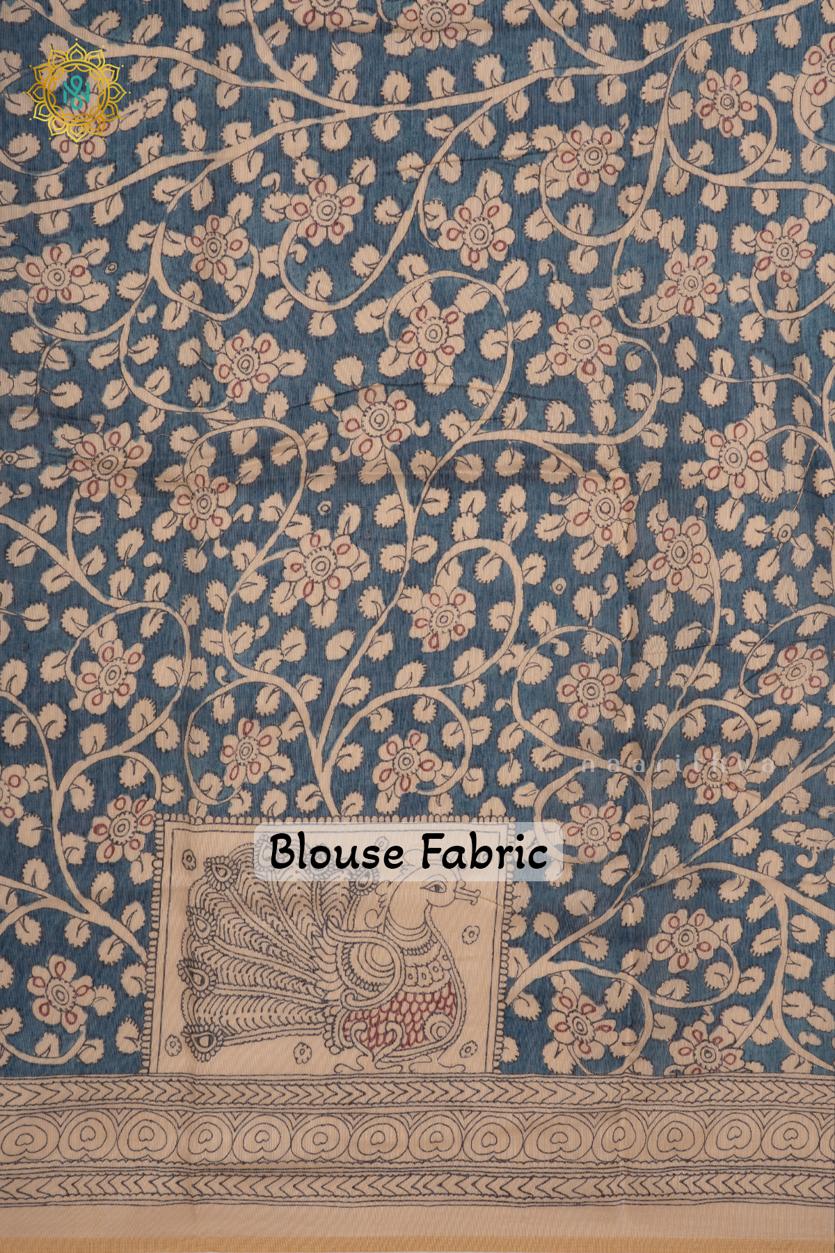DARK BLUE WITH BLUE AND OFF WHITE - LINEN BY COTTON