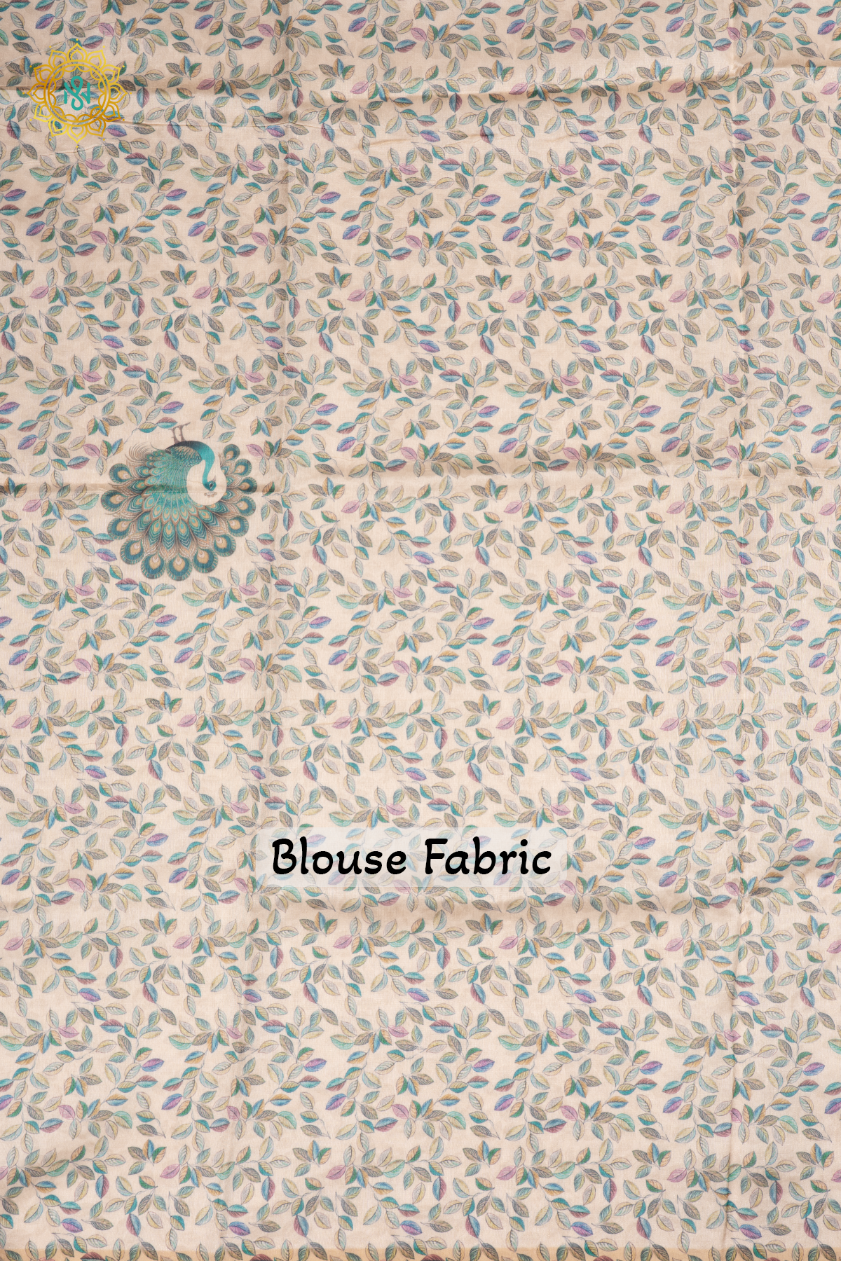 BOTTLE GREEN - SEMI TUSSAR SILK WITH APPLIQUE WORK