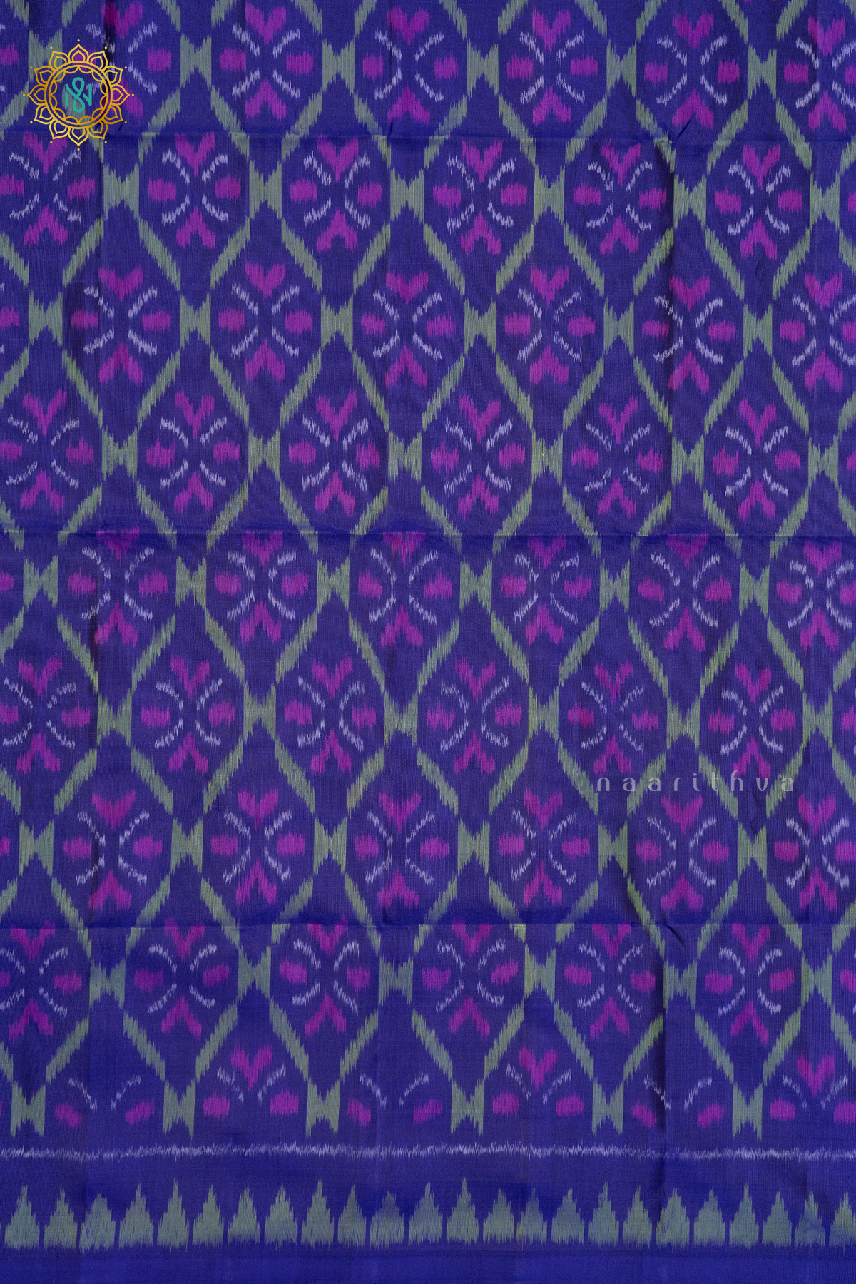 BLUE - PURE KANJIVARAM IKAT SOFT SILK