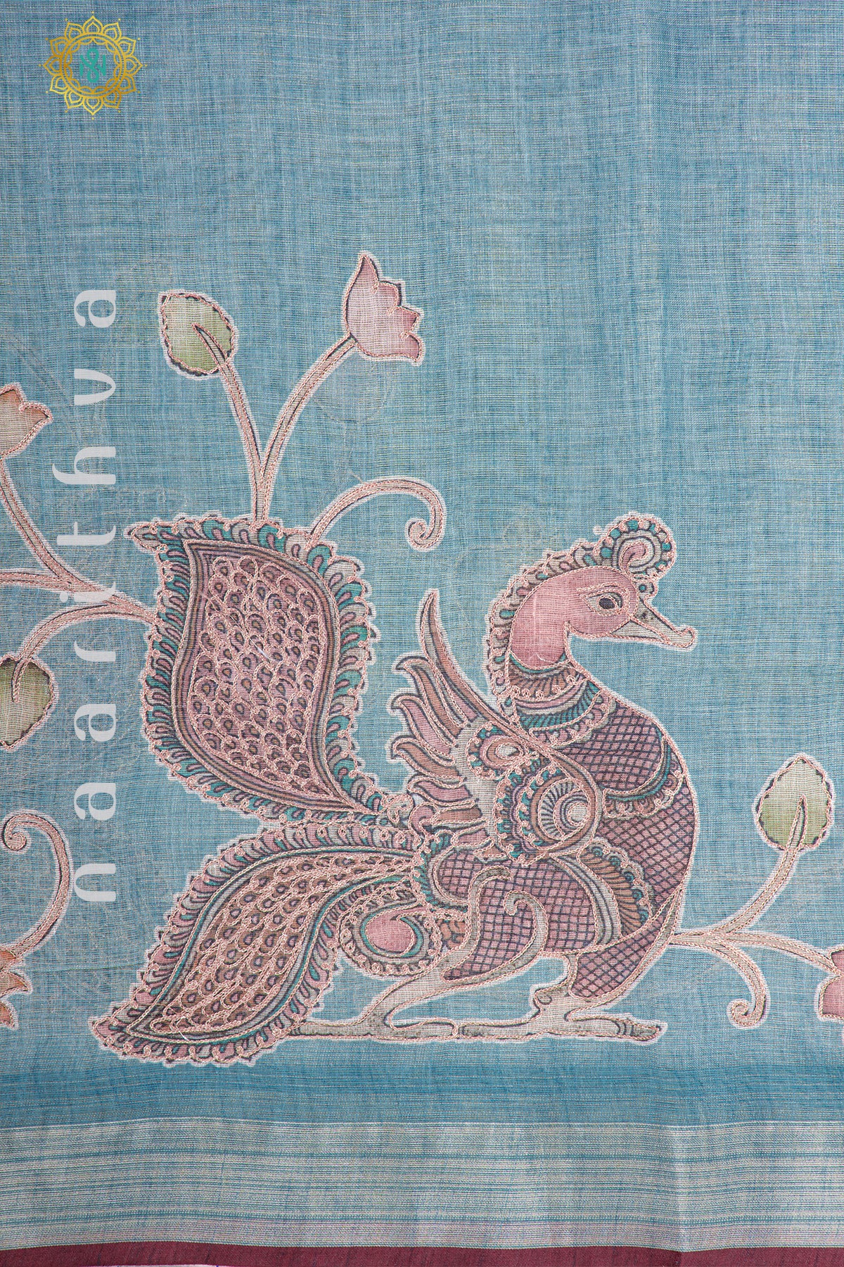 BLUE - KALAMKARI LINEN TISSUE