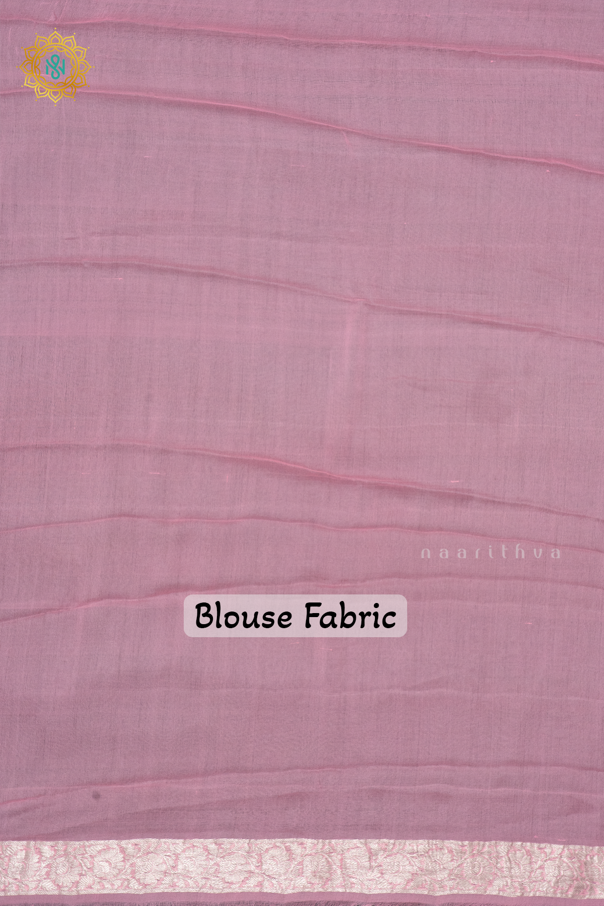 NAVY BLUE WITH LIGHT PINK - PURE BANARASI CHIFFON