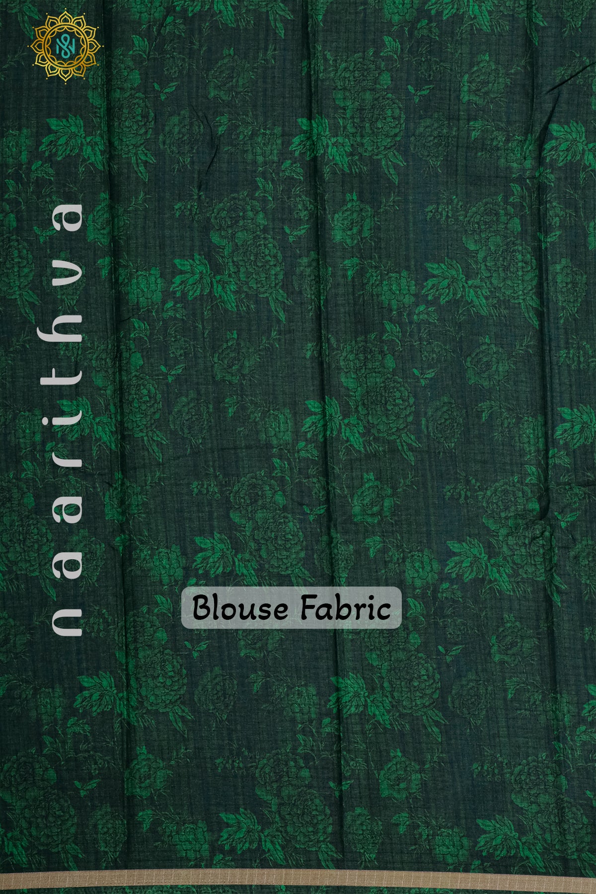 BOTTLE GREEN - SEMI TUSSAR SILK