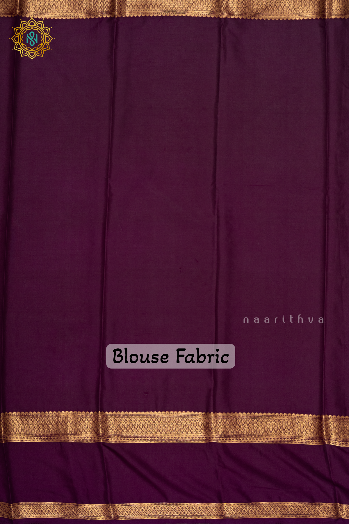 AQUA BLUE WITH WINE - SEMI MYSORE CREPE SILK