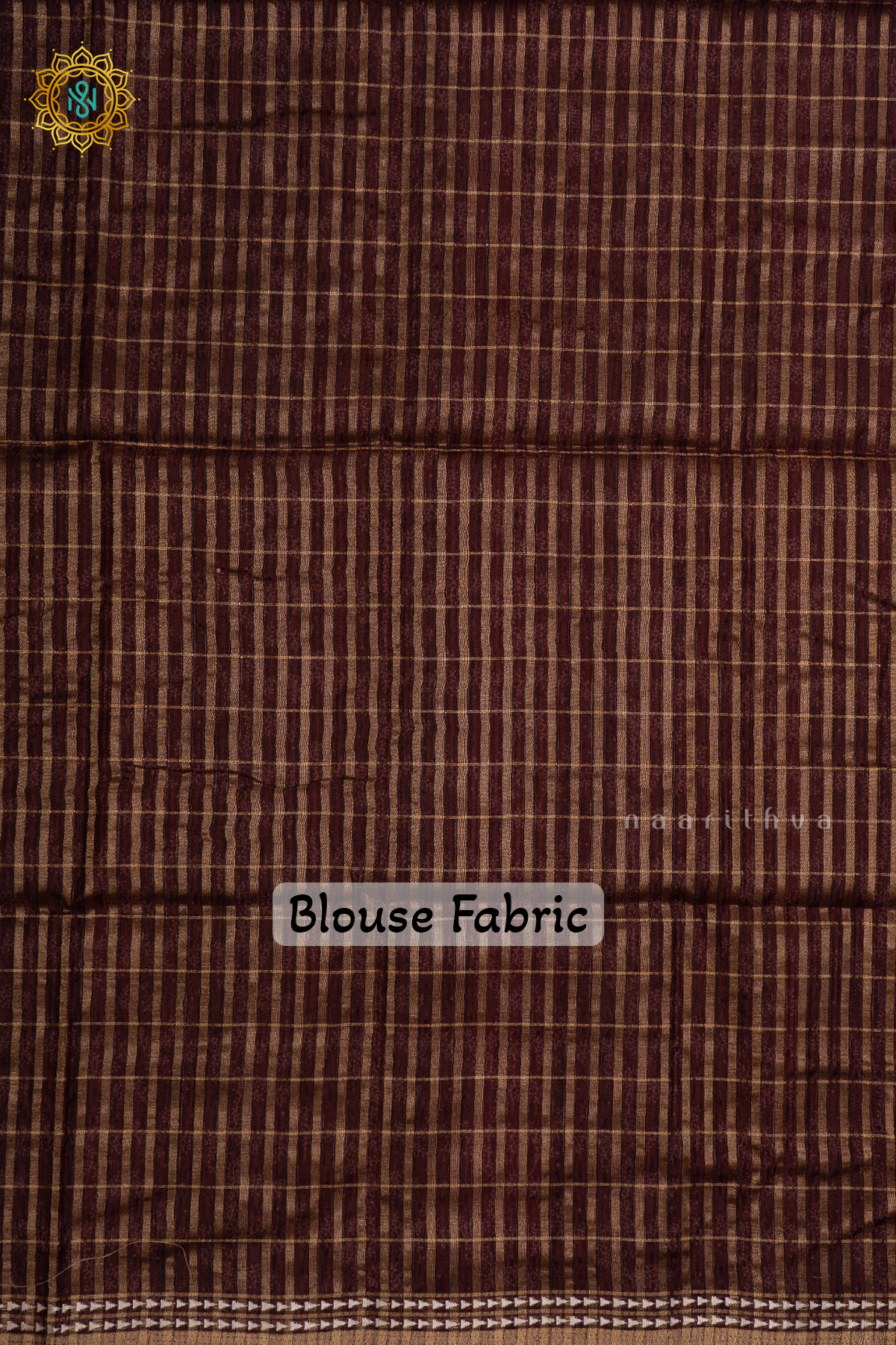 MAROON - KOTHA TUSSAR SAREE WITH PRINTED AND ZARI CHECKS BODY,  THREAD WOVEN BORDER