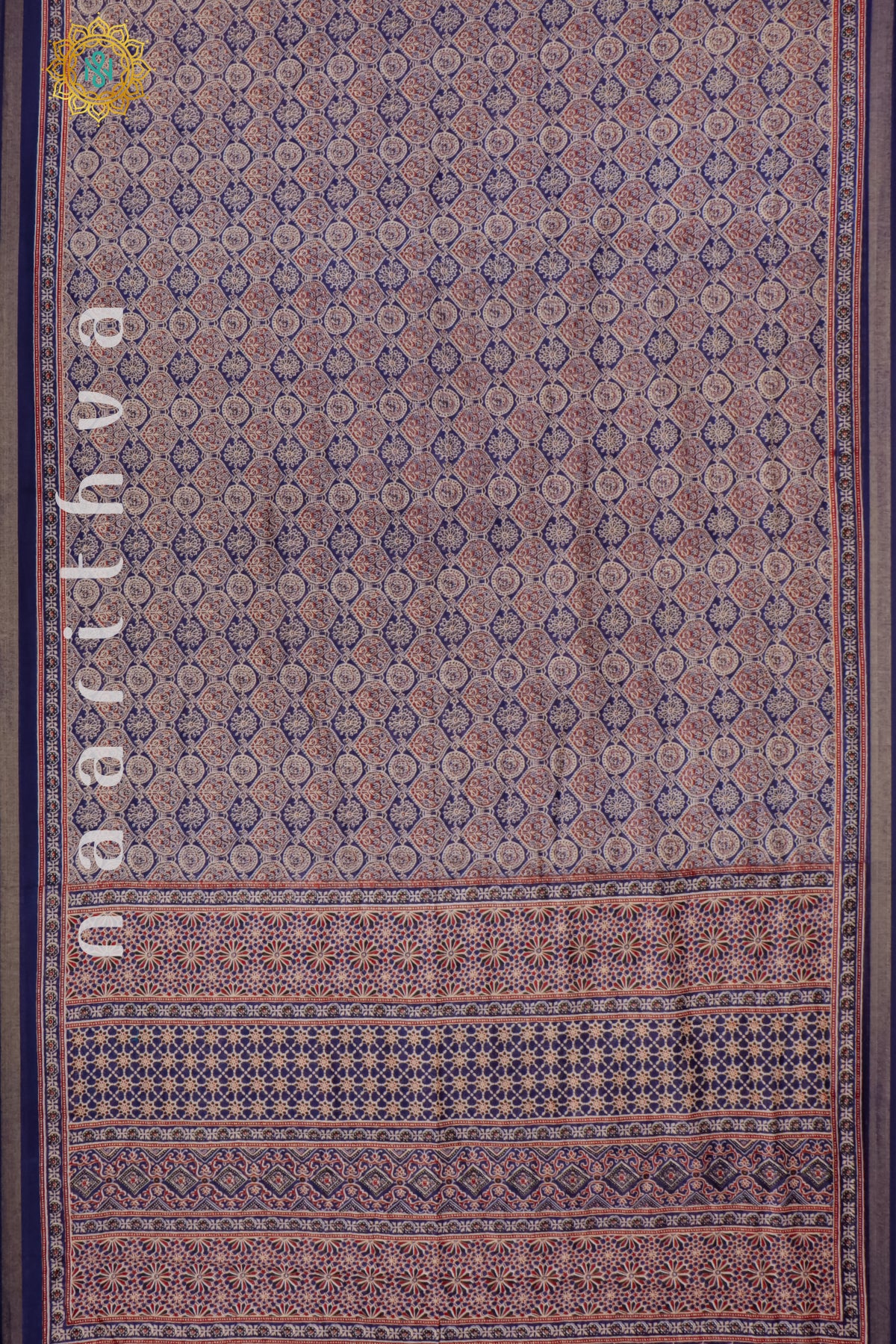 NAVY BLUE - CHANDERI SILK COTTON