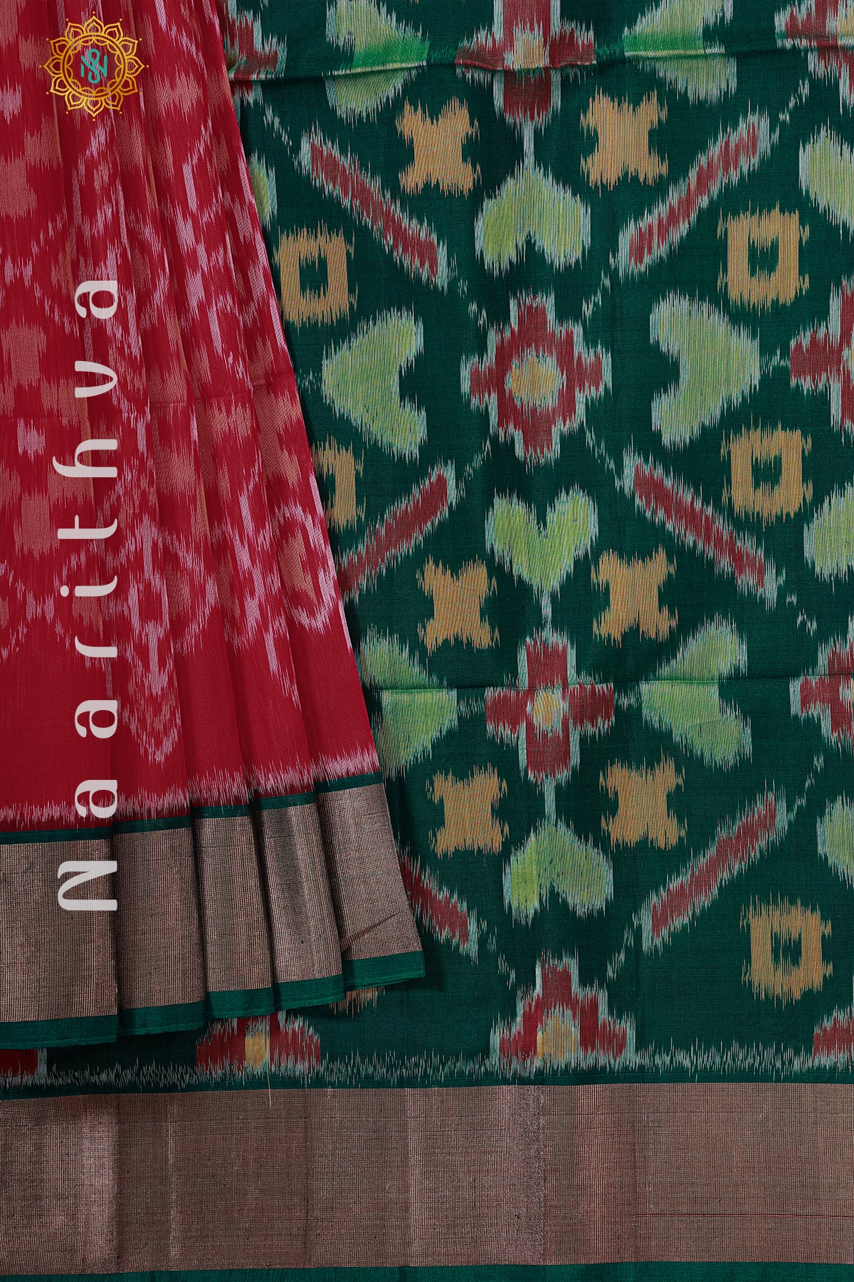 RED WITH GREEN - IKAT SICO