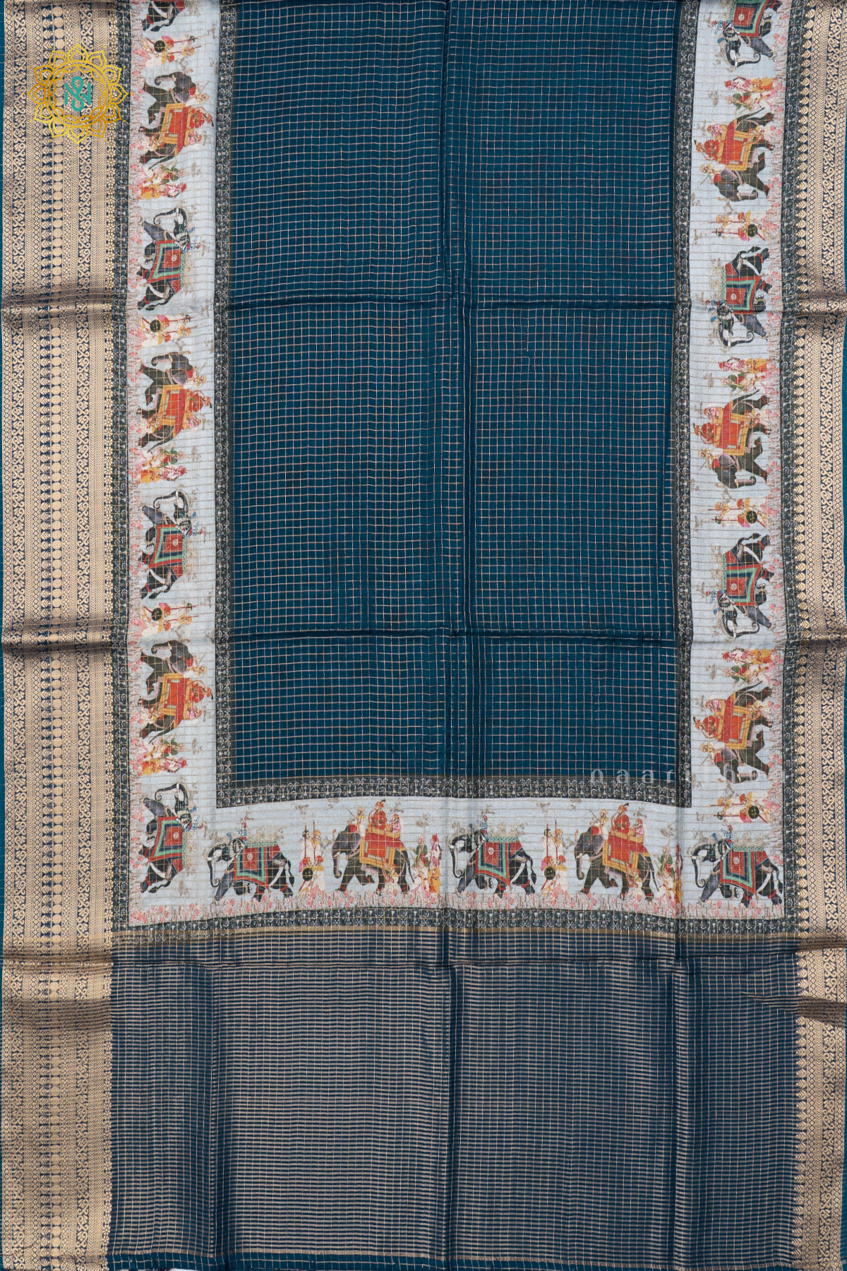 PEACOCK BLUE - SEMI CREPE SILK