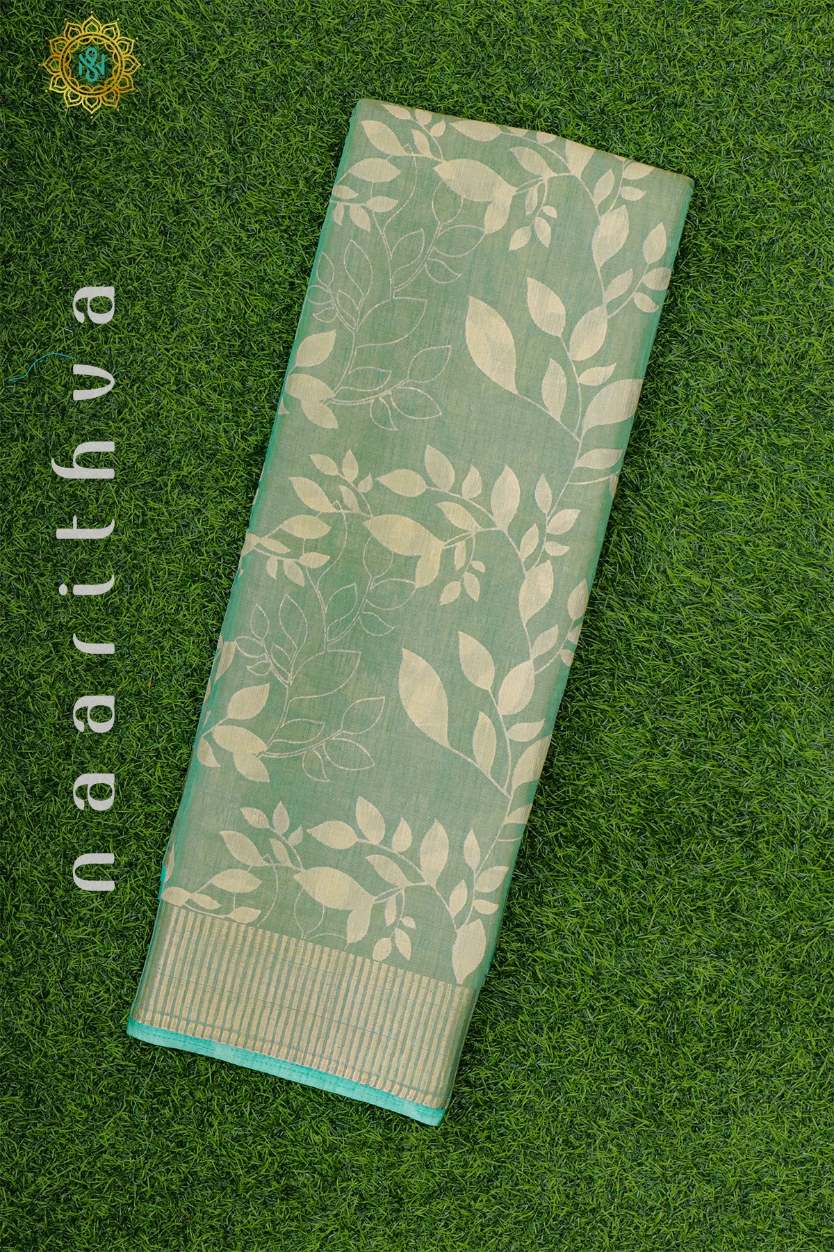 PISTA GREEN - TISSUE SAREE