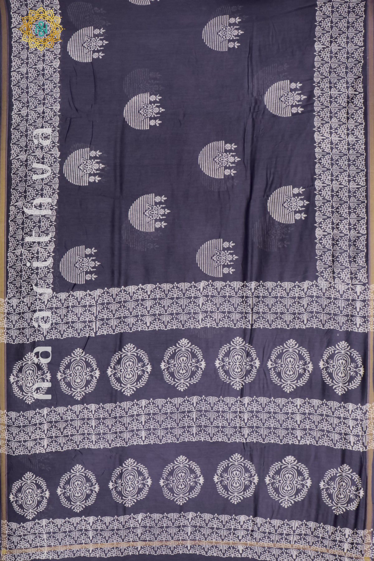 GREYISH BLUE - CHANDERI COTTON