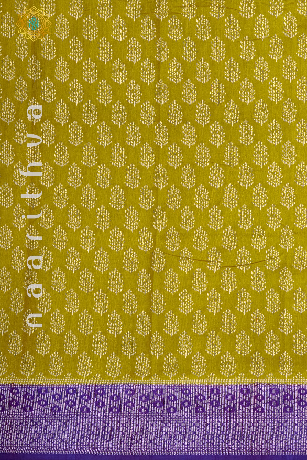 MUSTARD WITH PURPLE - JUTE COTTON