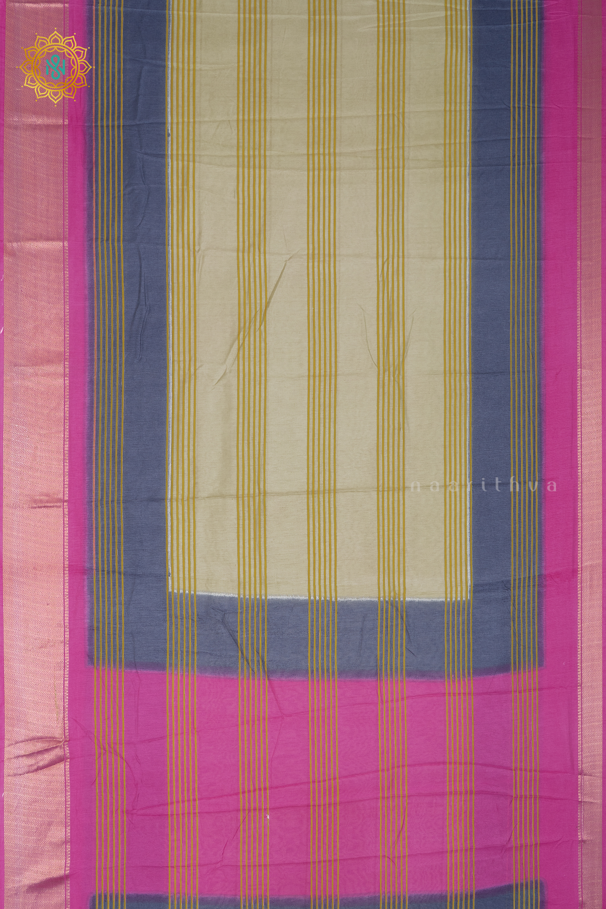 WHITE WITH GREY WITH LIGHT PINK - DOLA SILK