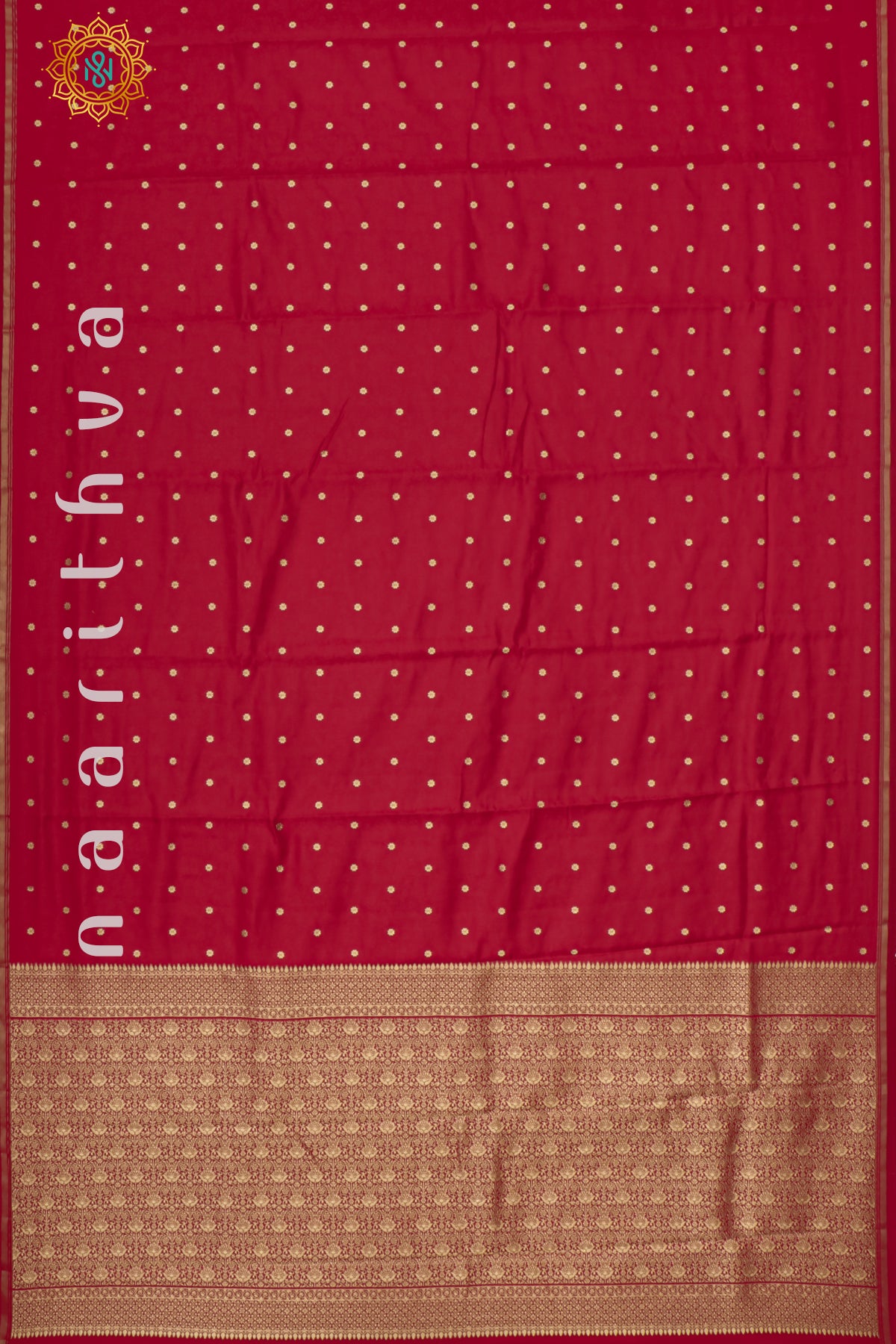 RED - SEMI MYSORE CREPE SILK