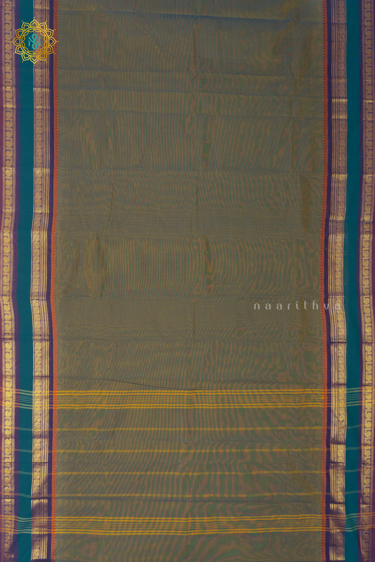 GREY WITH BLUE - CHETTINAD COTTON
