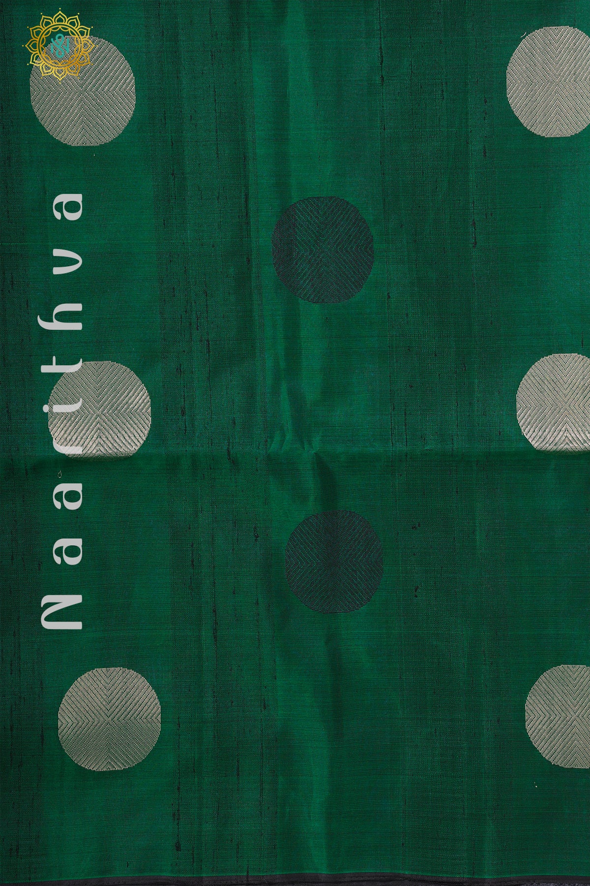 GREEN WITH BLACK & GREY - PURE KANJIVARAM SOFT SILK