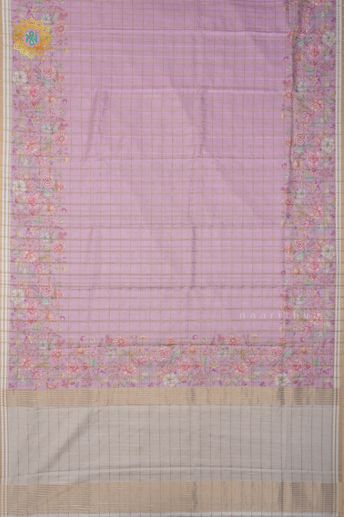 LAVENDER WITH OFF WHITE - KOTHA TUSSAR