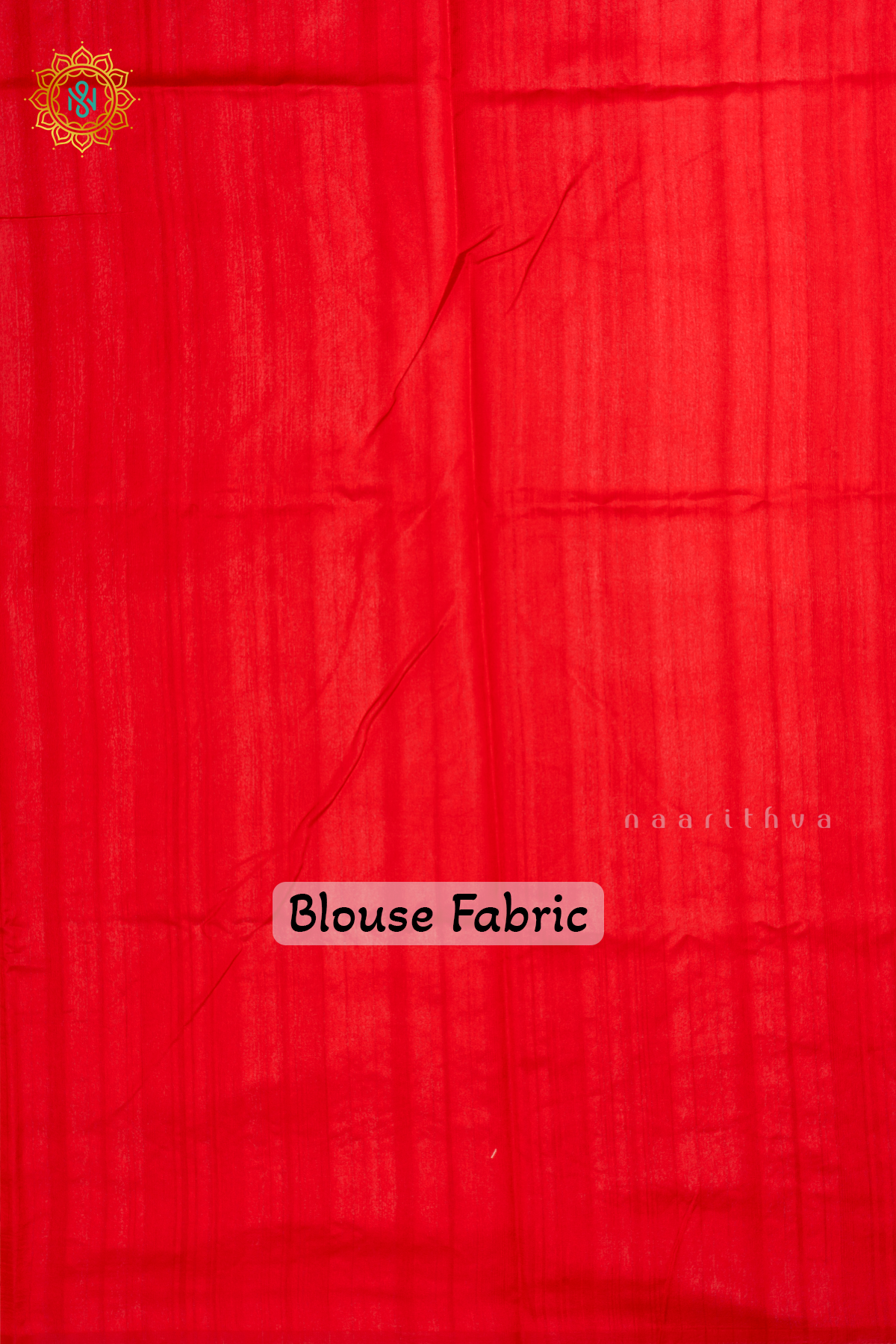 Red Semi Tussar Silk Saree With Applique Work And Dual Blouse