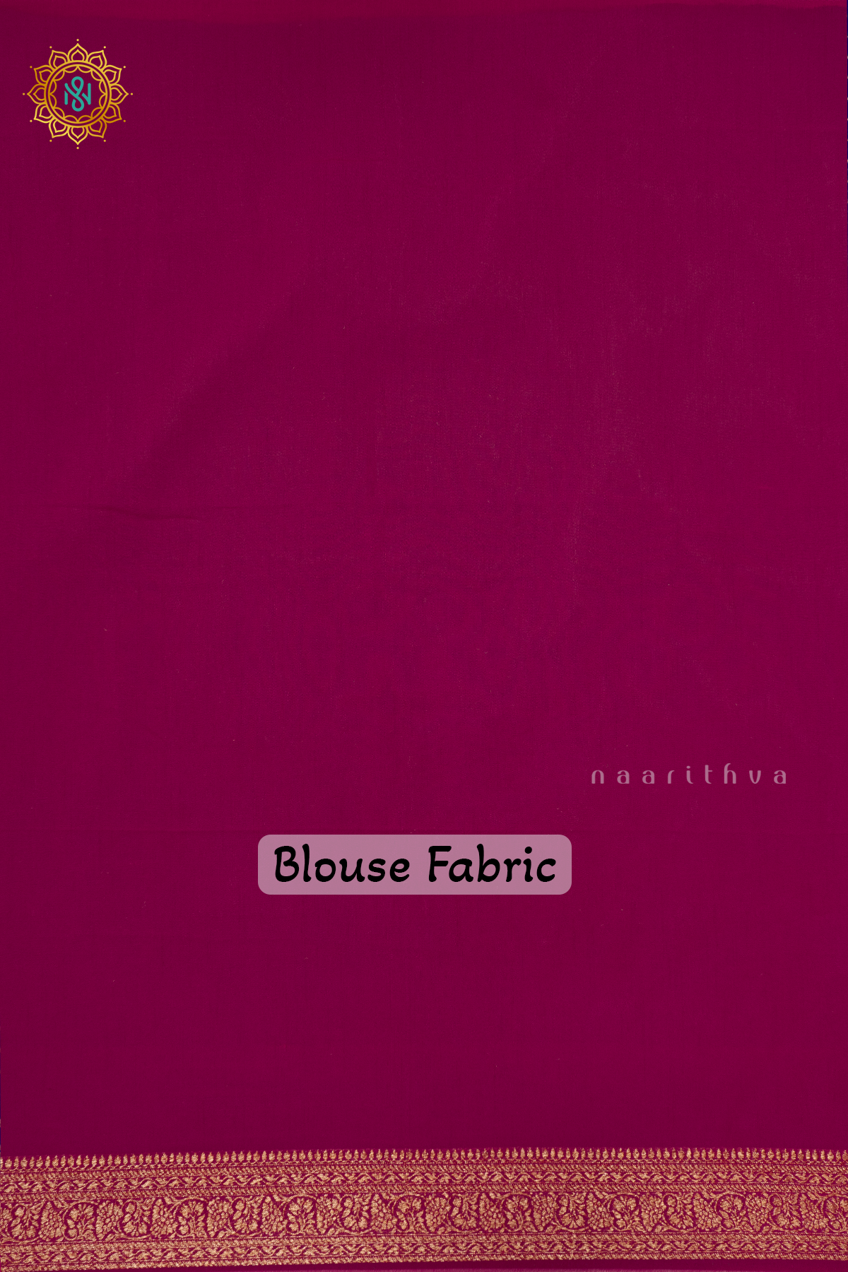 ROYAL BLUE WITH PINK - PURE BANARASI KHADDI GEORGETTE