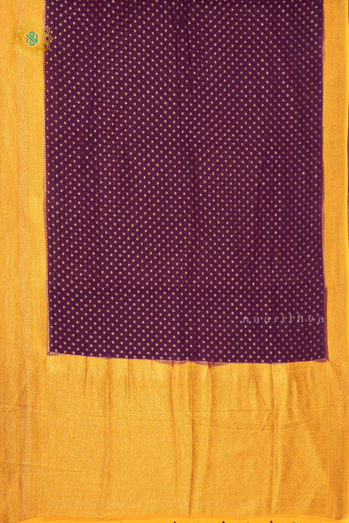 WINE WITH YELLOW - SEMI GEORGETTE