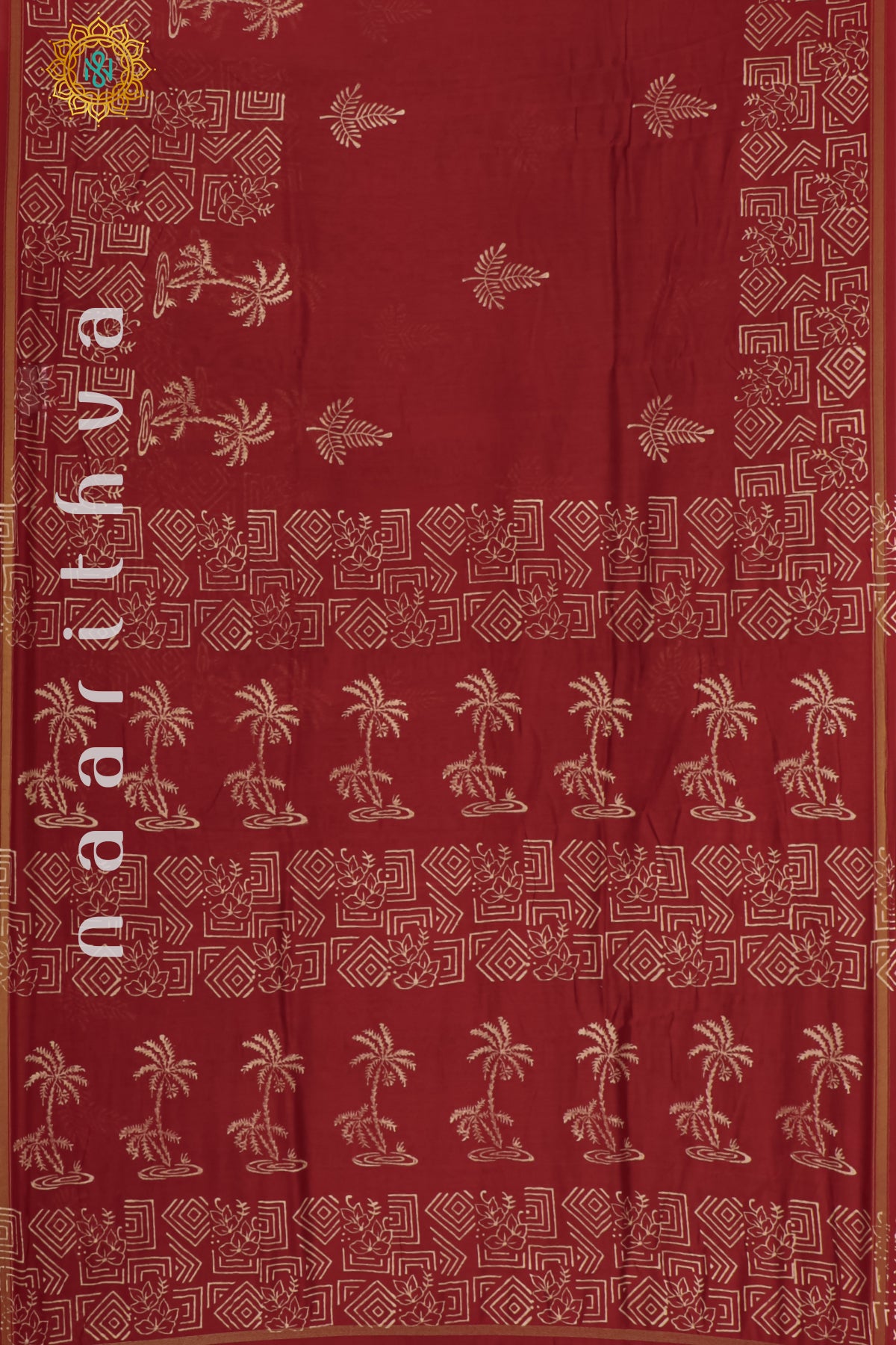 MAROON - CHANDERI  COTTON