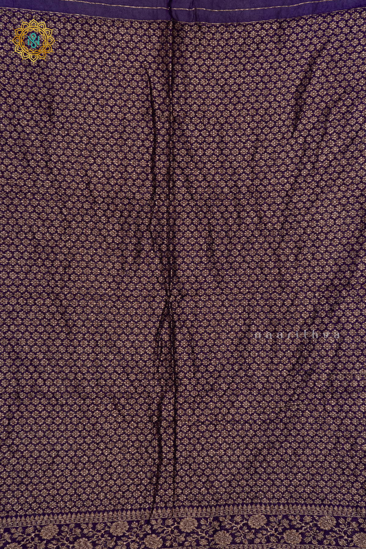 PURPLE - SEMI TUSSAR WITH TIE & DYE