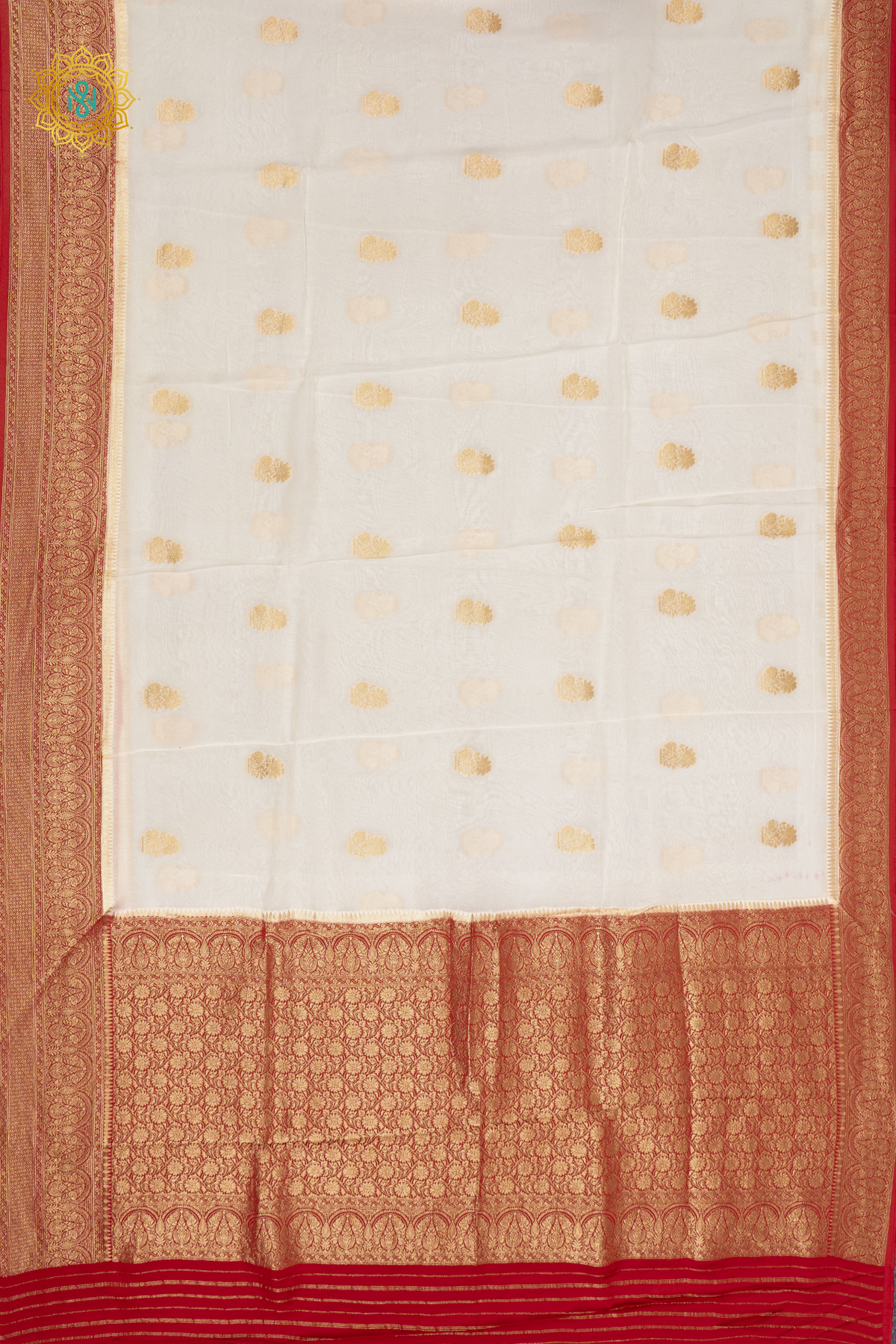 OFF WHITE WITH RED - DOLA SILK
