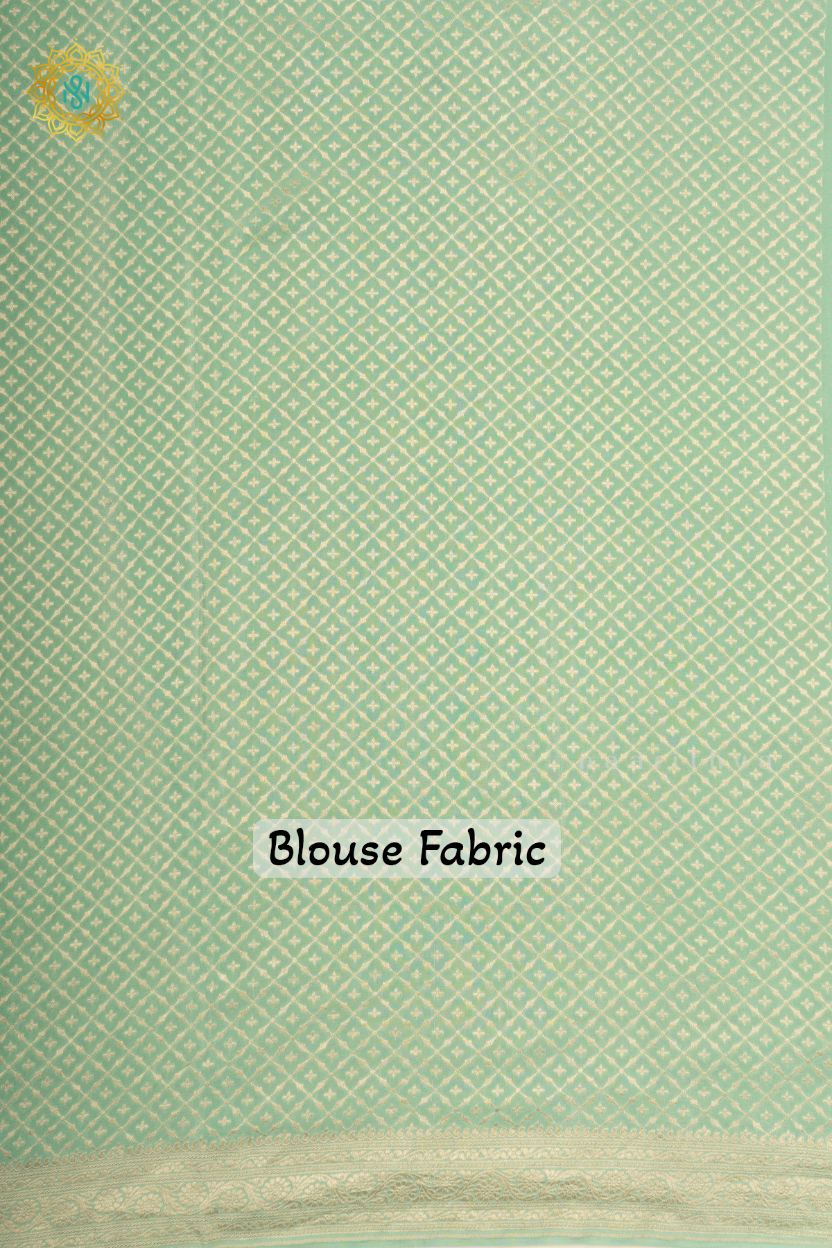 AQUA GREEN - PURE BANARASI CREPE SILK