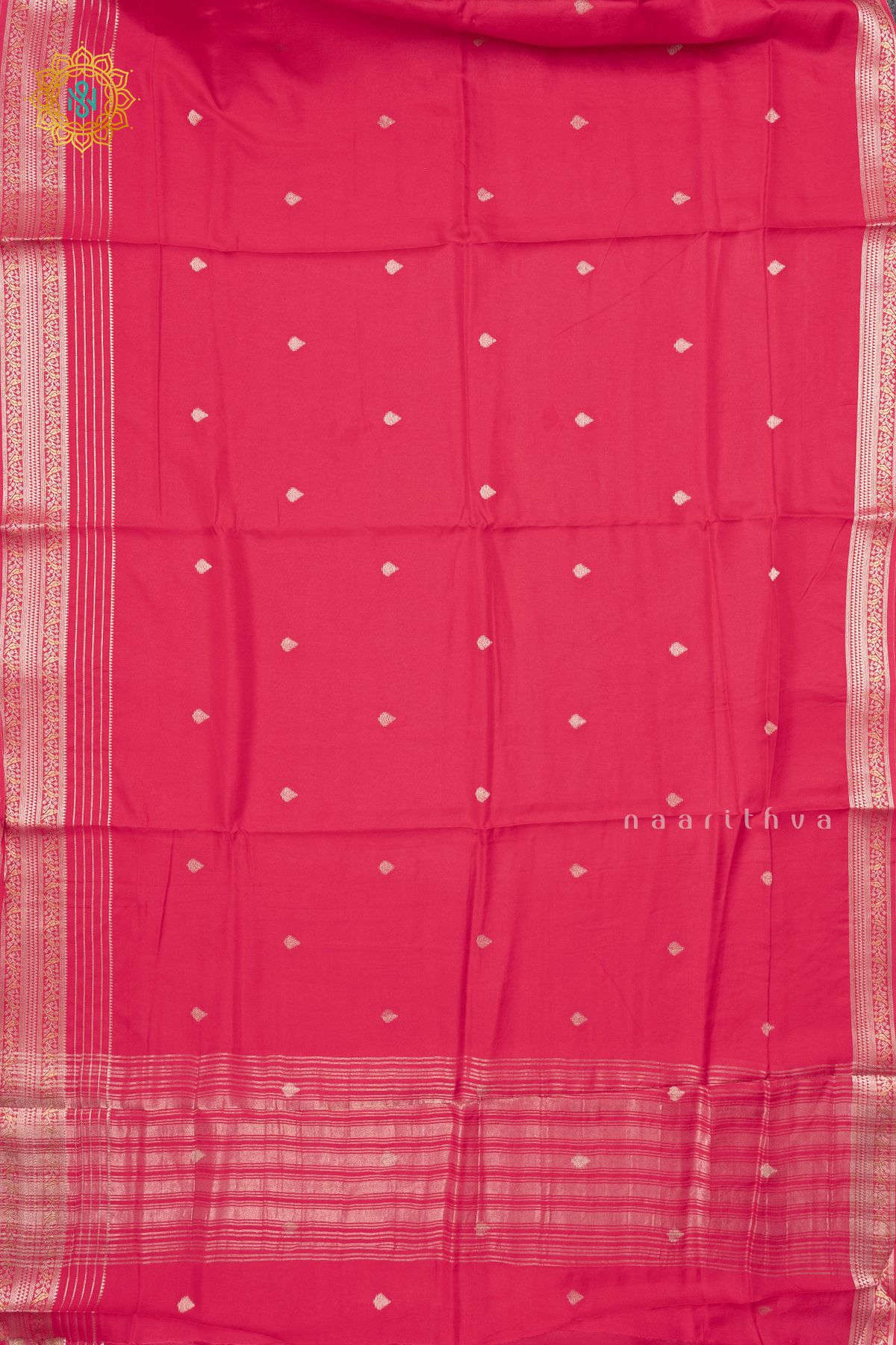 PINK WITH WINE - SEMI CREPE SILK