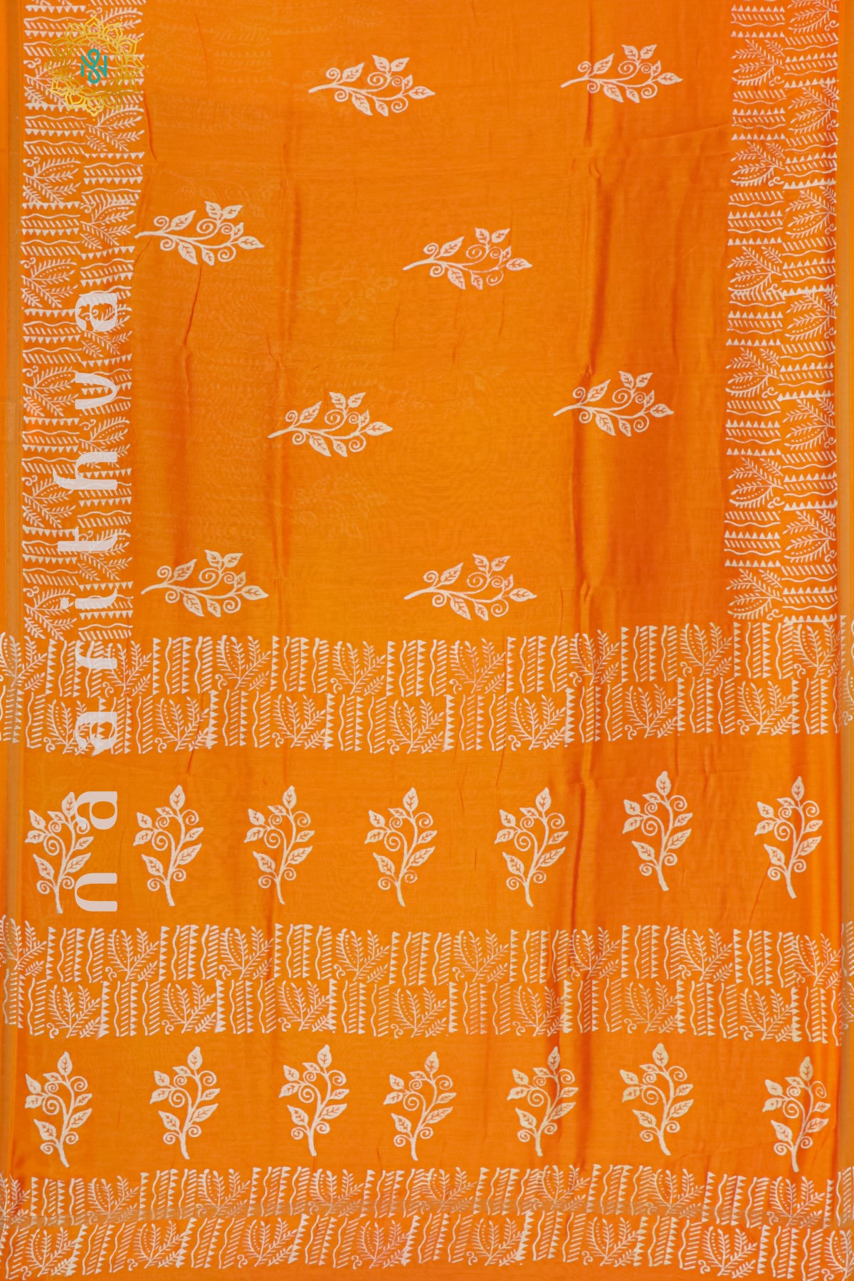 ORANGE - CHANDERI  COTTON