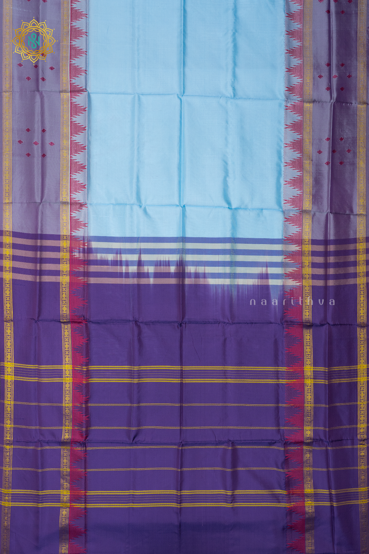 SKY BLUE WITH PURPLE - BANANA PITH