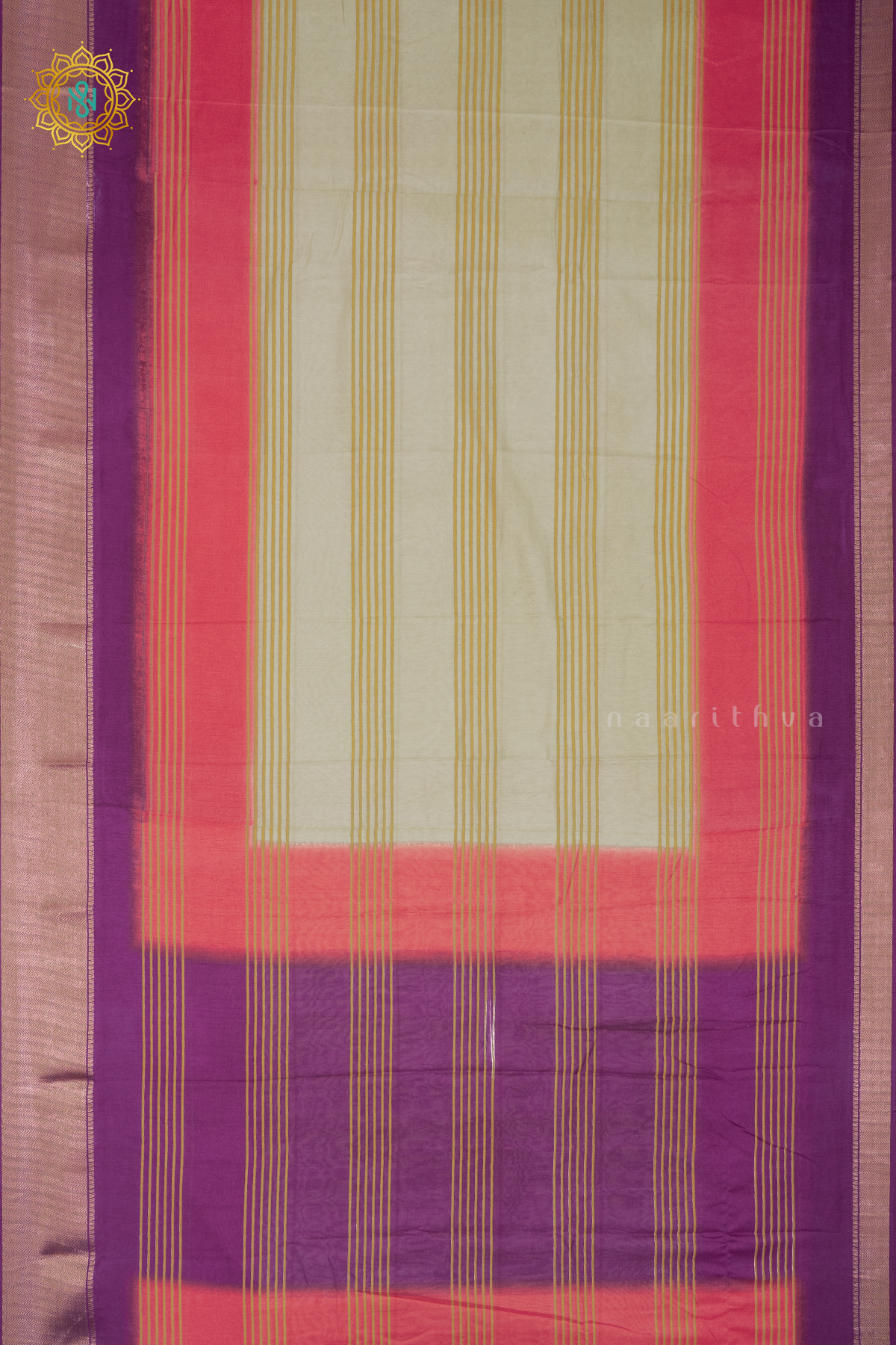 WHITE WITH PEACH WITH WINE - DOLA SILK