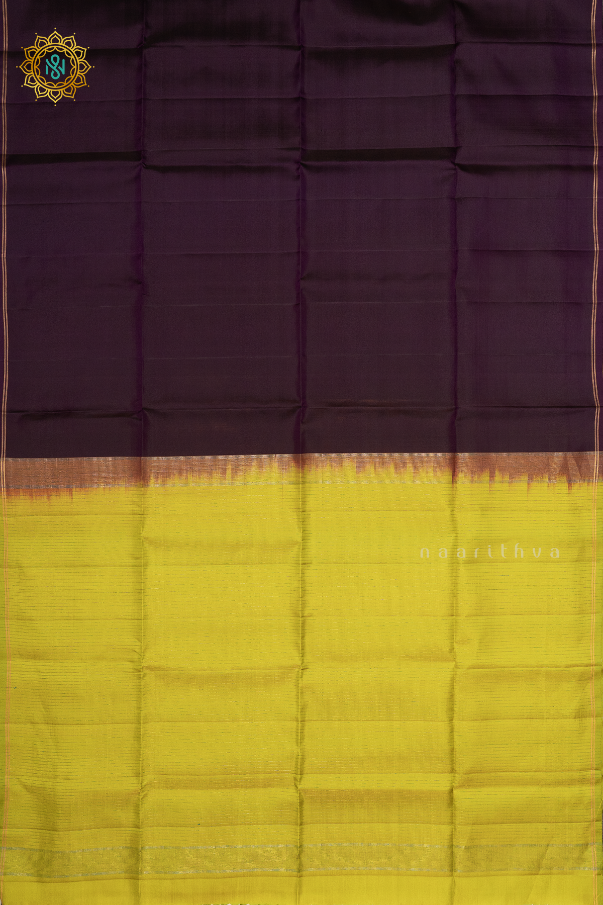 PURPLE WITH PARROT GREEN - PURE KANJIAVARAM SOFT SILK
