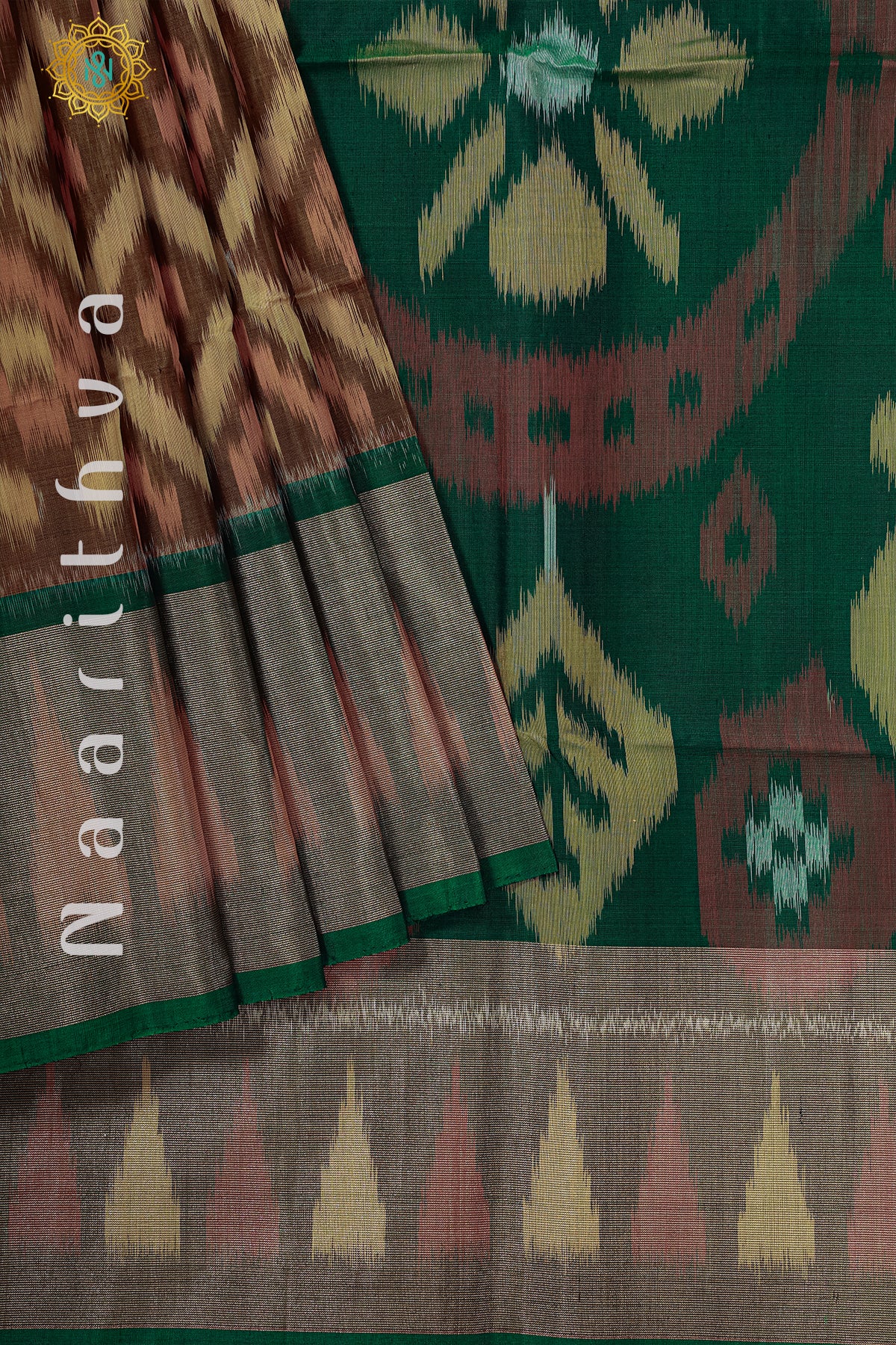 OLIVE GREEN WITH GREEN - IKAT SICO