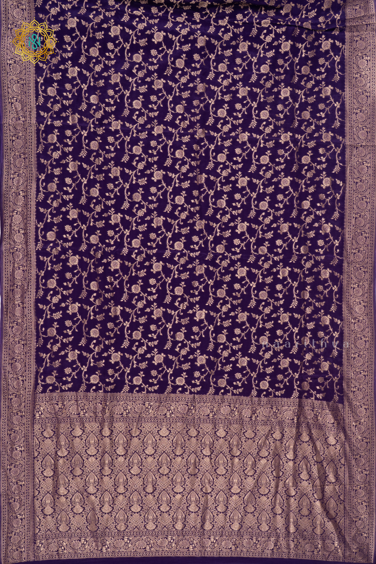 PURPLE - SEMI BANARASI CREPE