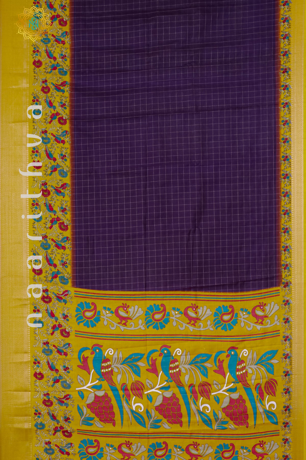 PURPLE WITH YELLOW - DOLA SILK