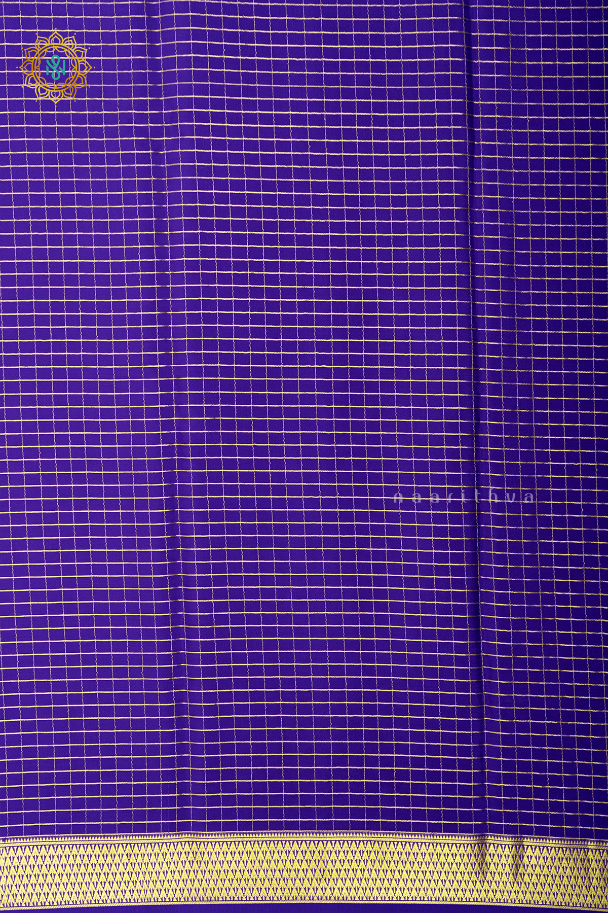 ROYAL BLUE - PURE MYSORE CREPE SILK