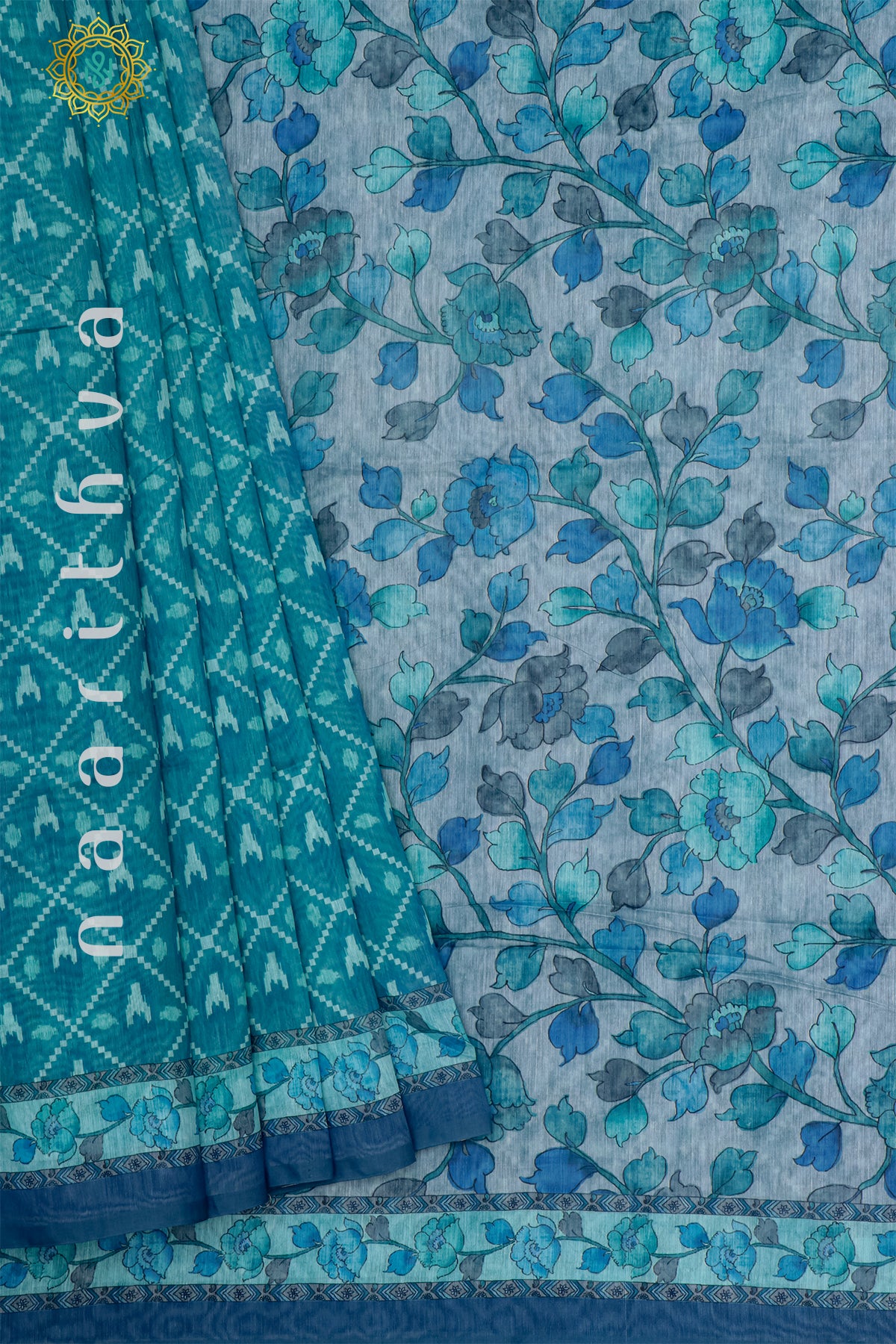 SKY BLUE - CHANDERI SILK COTTON