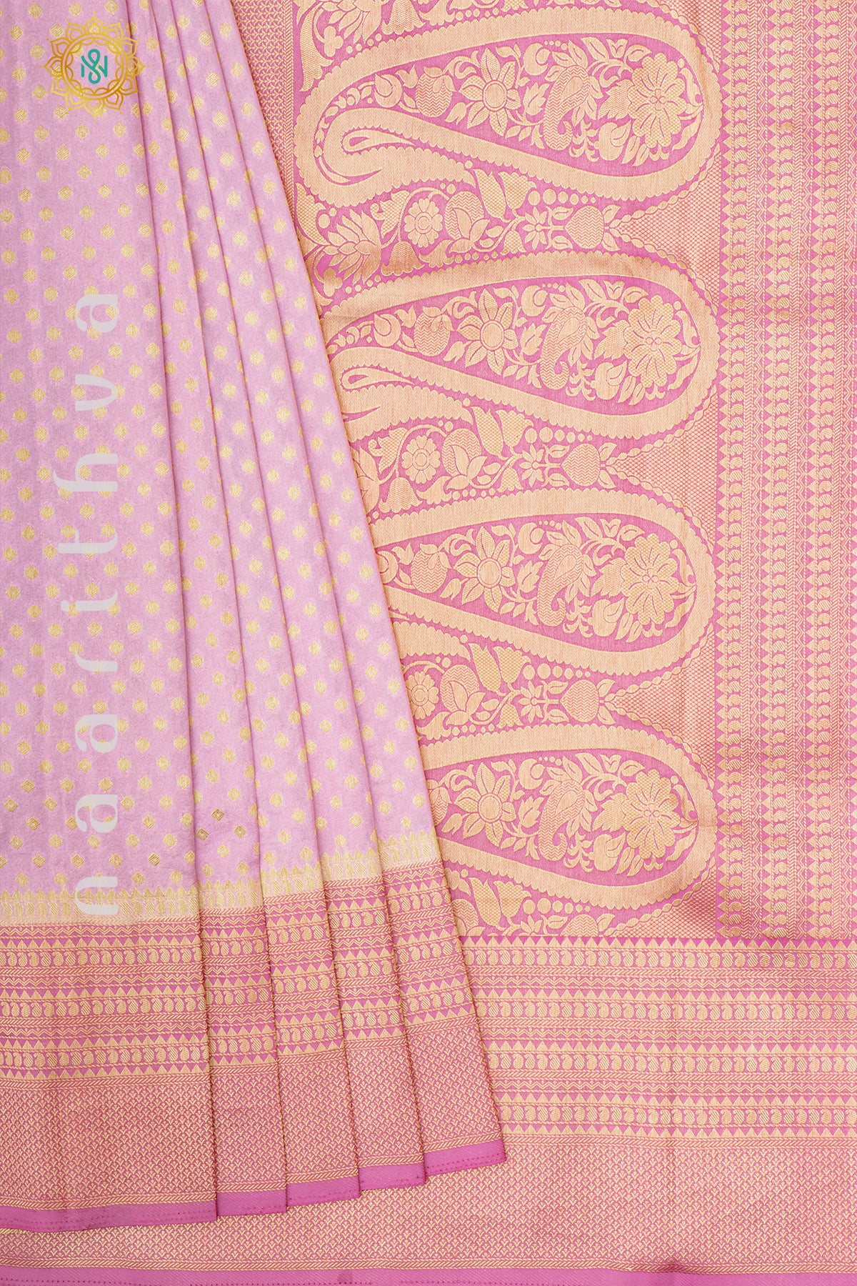 LIGHT PINK WITH PINK - SEMI BANARASI GEORGETTE