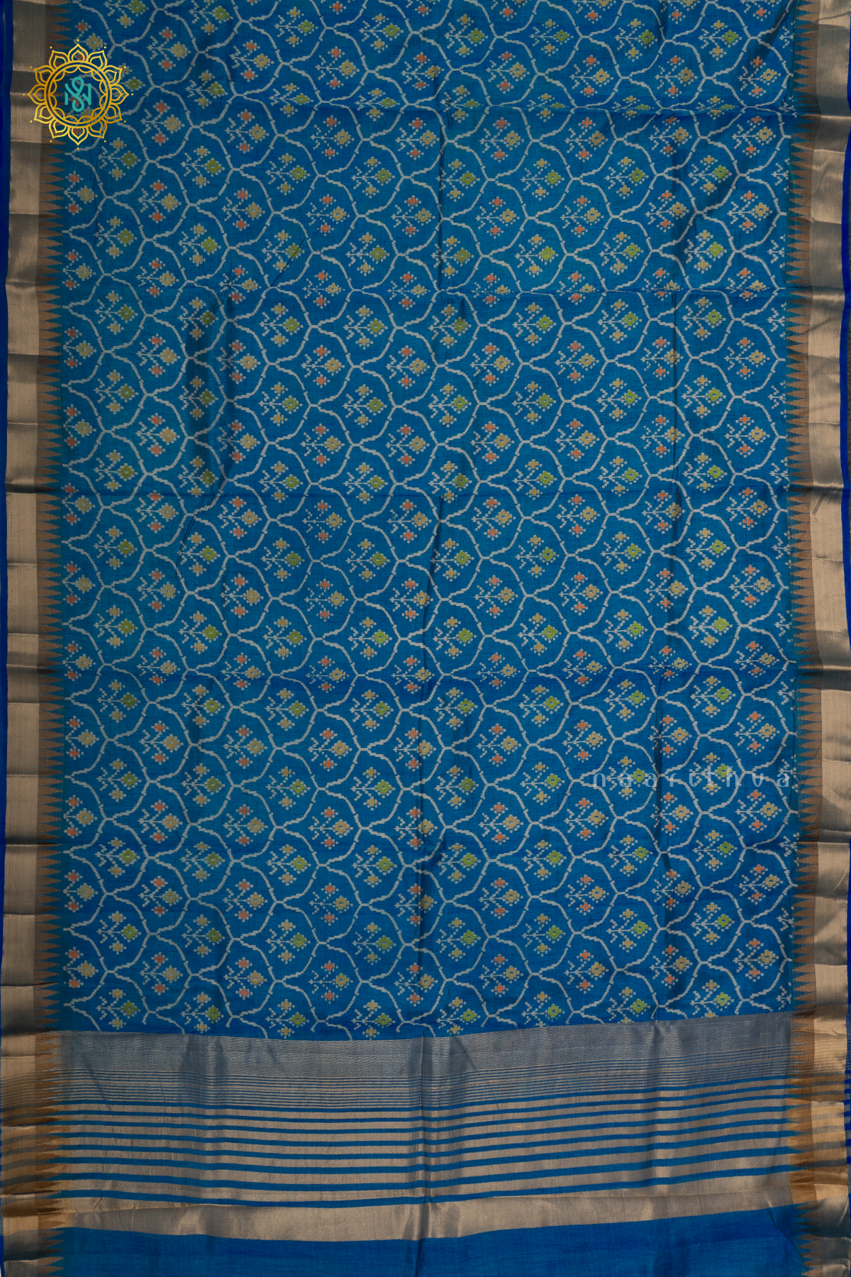 SKY BLUE - SEMI TUSSAR SILK