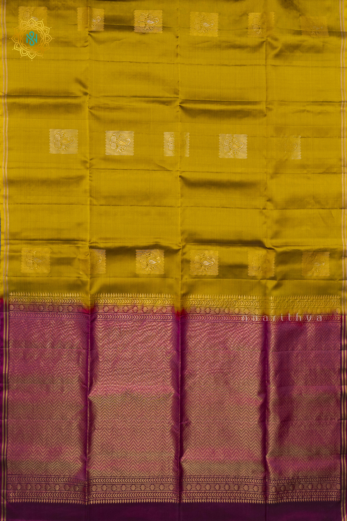 OLIVE GREEN WITH MAGENTA - KANJIVARAM PURE MIX SOFT SILK