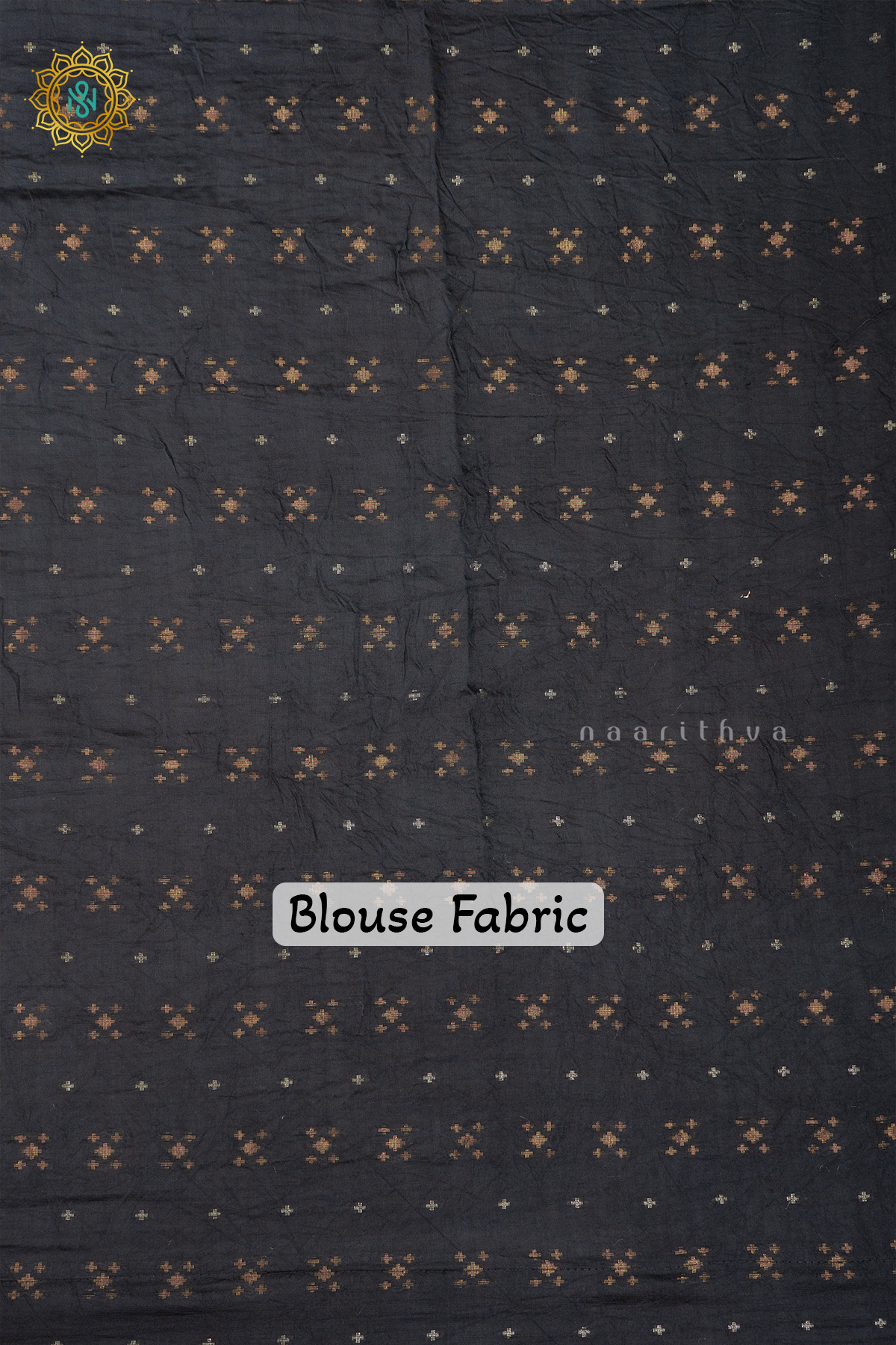 GREY WITH BLACK - SEMI CREPE SILK