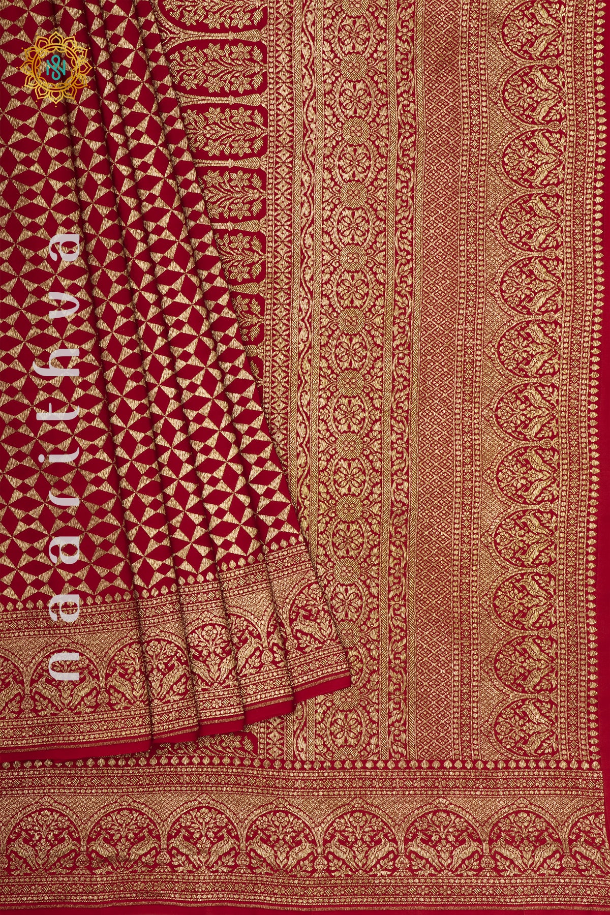 RED - PURE BANARASI CREPE SILK