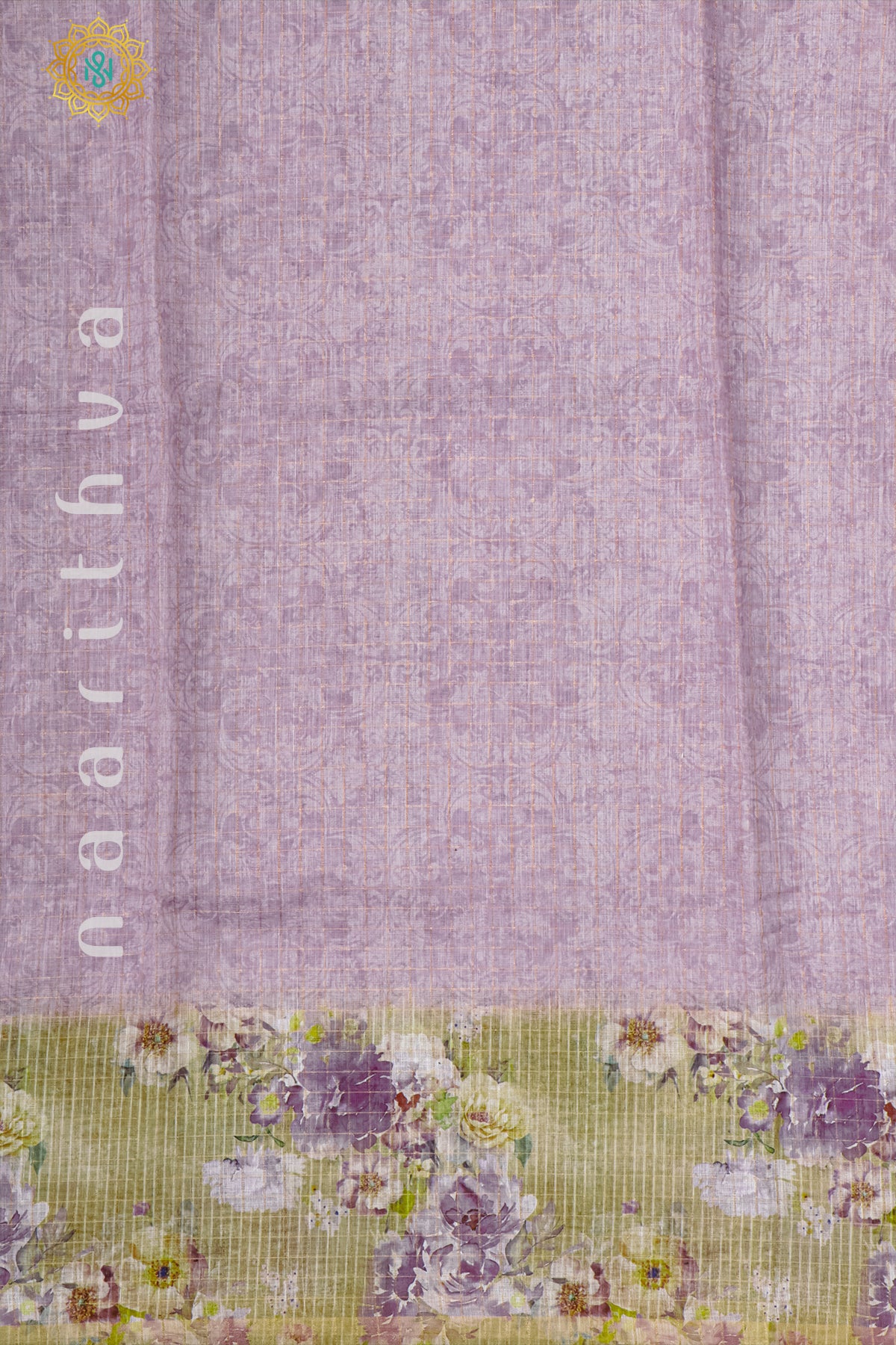 LAVENDER WITH GREEN - LINEN COTTON