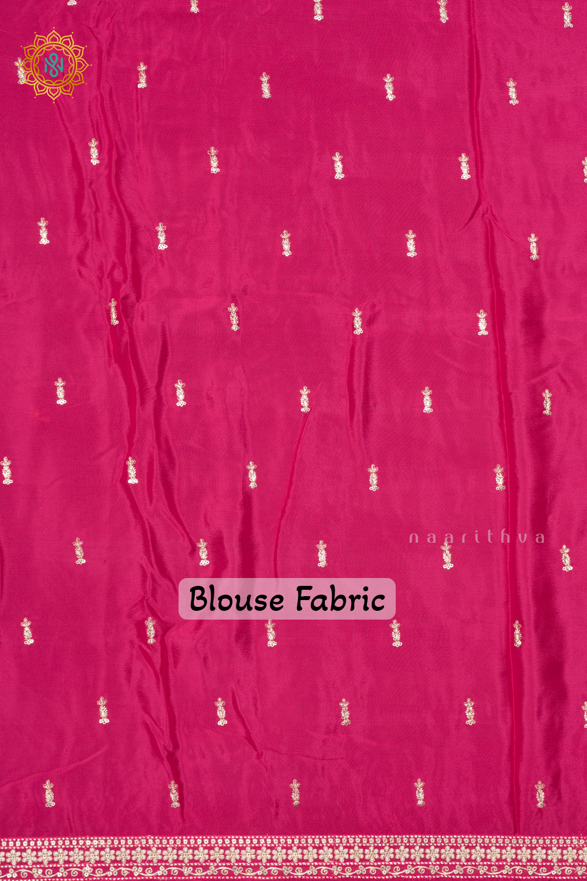 RANI PINK - CREPE PARTY WEAR SAREE WITH READYMADE BLOUSE