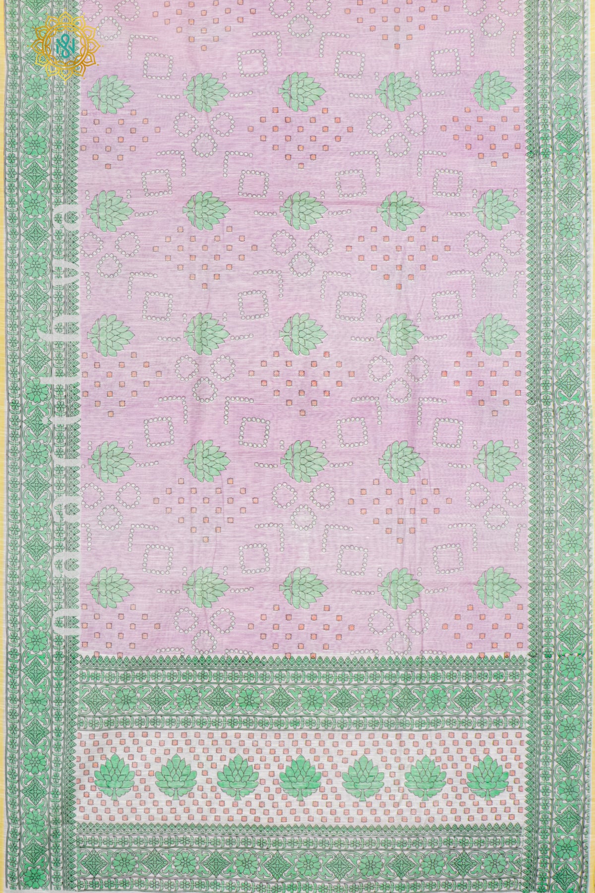 PINK WITH WHITE - JUTE COTTON