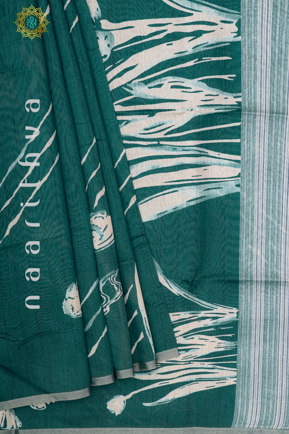 PEACOCK GREEN - SEMI TUSSAR SILK