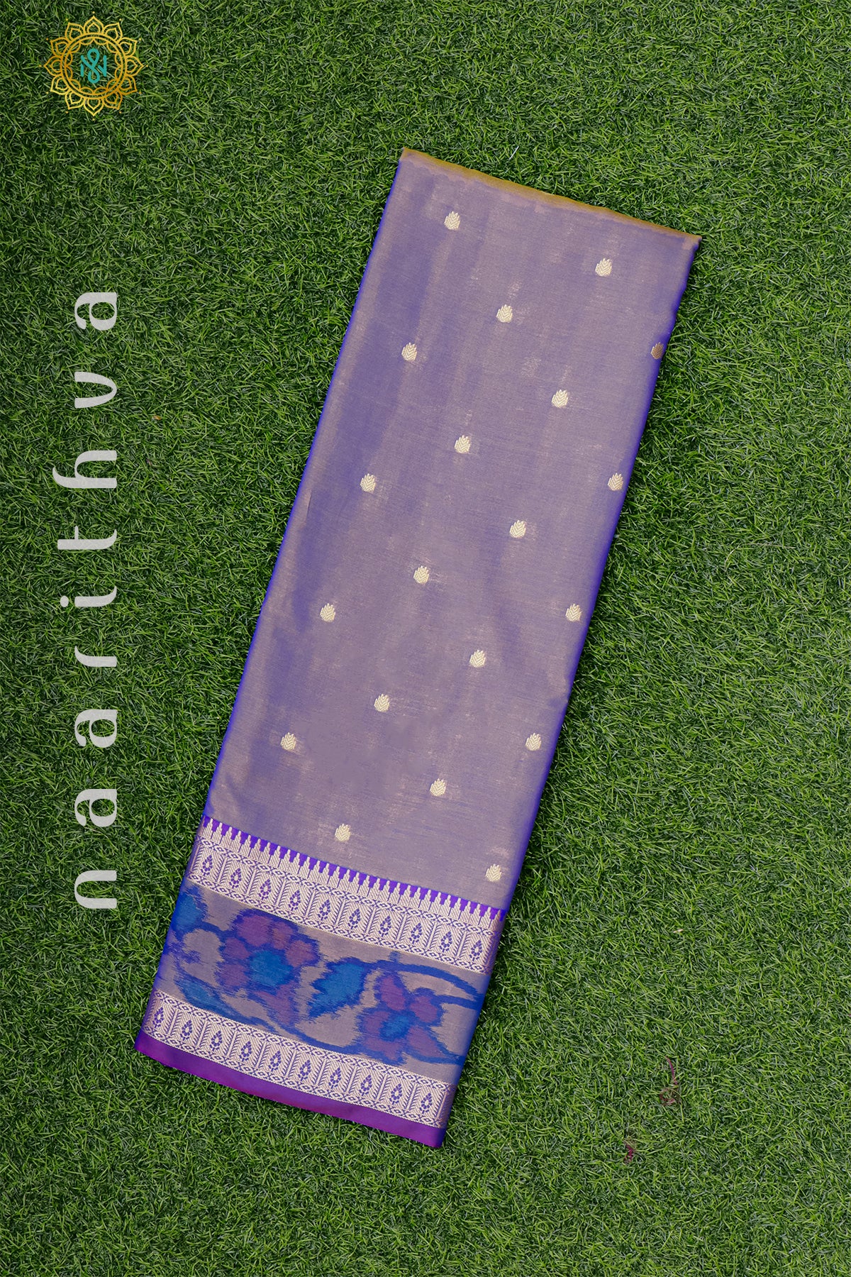 DUAL SHADE OF PURPLE WITH PINK - SEMI KANCHI